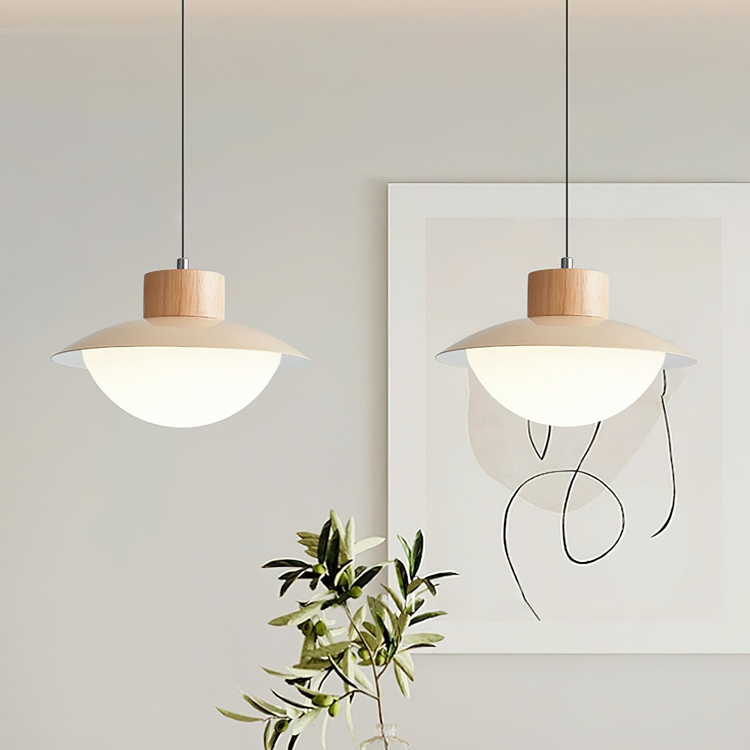 Milk Pendant Light Natural Wood - Neutralighting