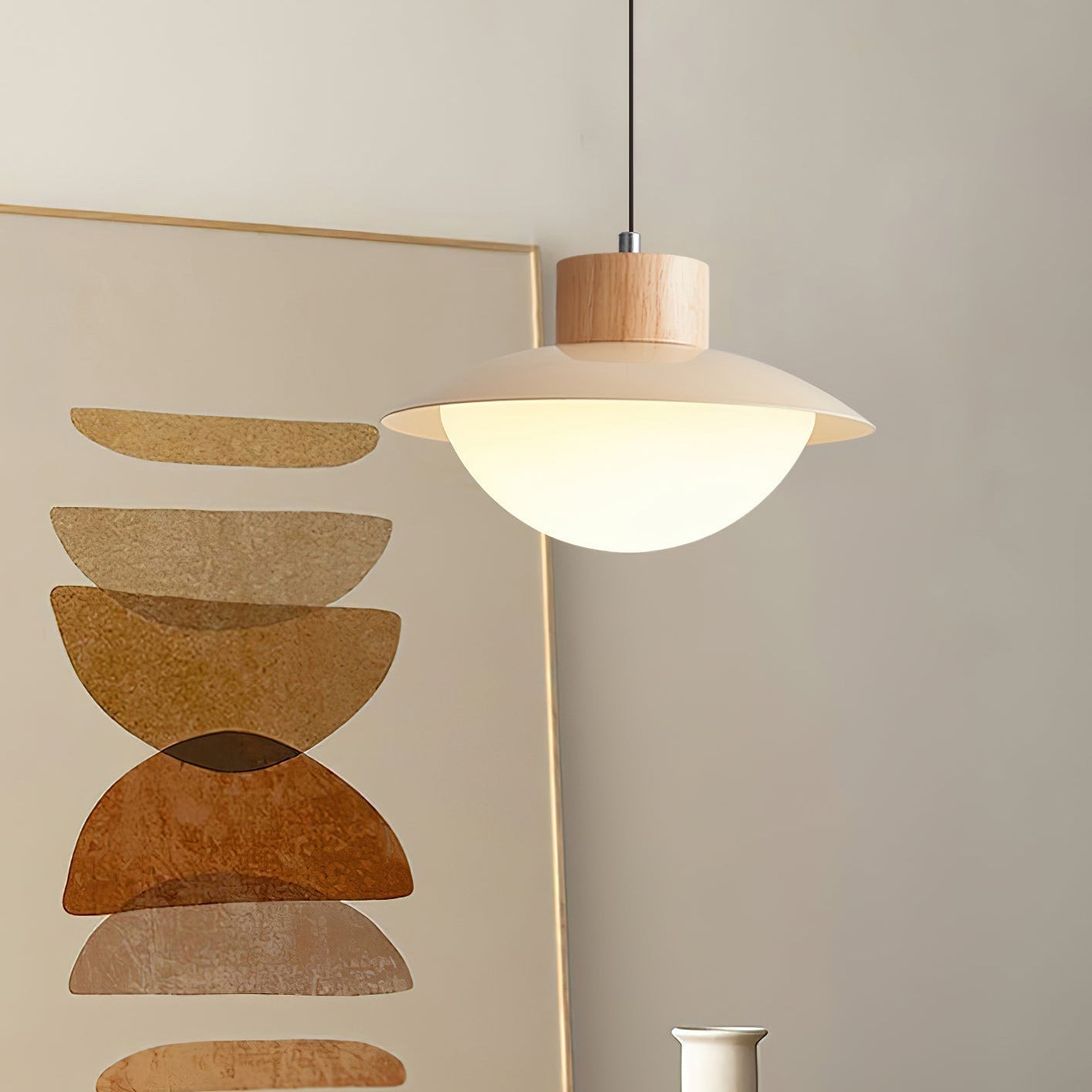 Milk Pendant Light Natural Wood - Neutralighting