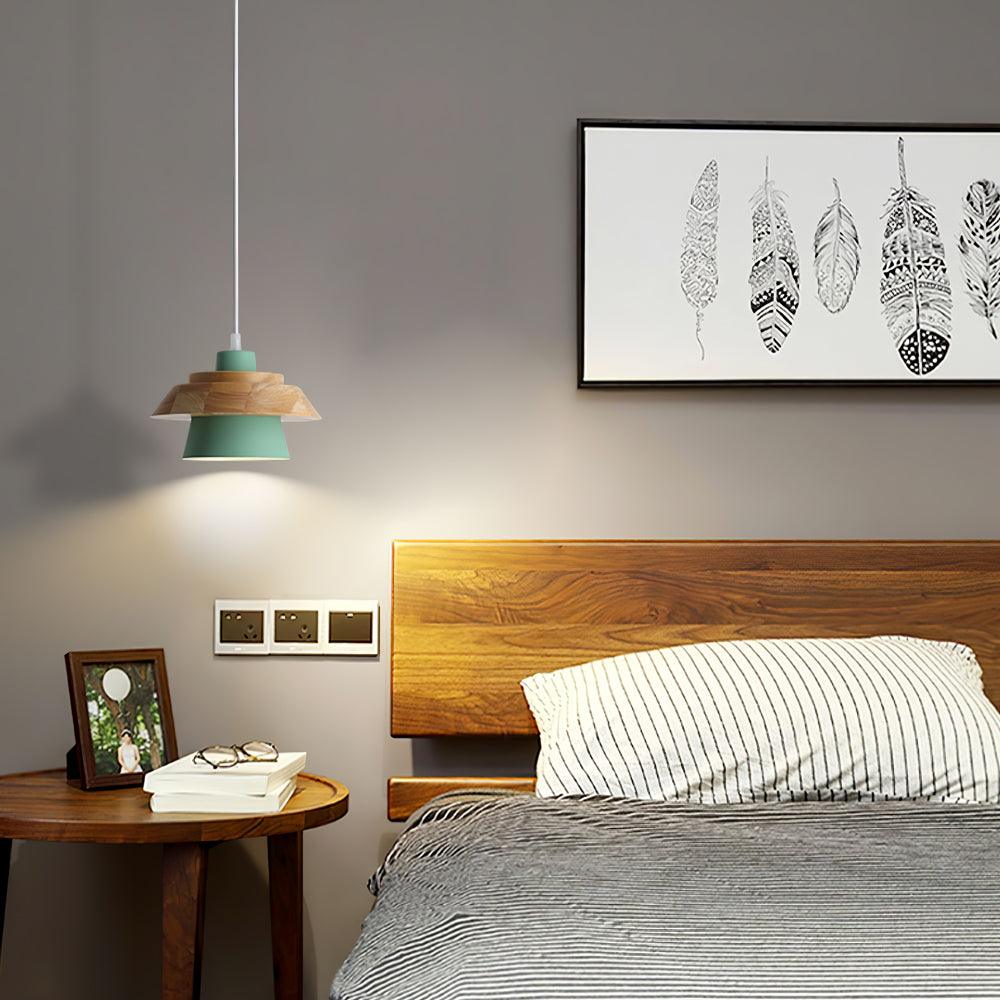 Arisha Modern Metal/Wood Pendant Light, Multi Color - Neutralighting