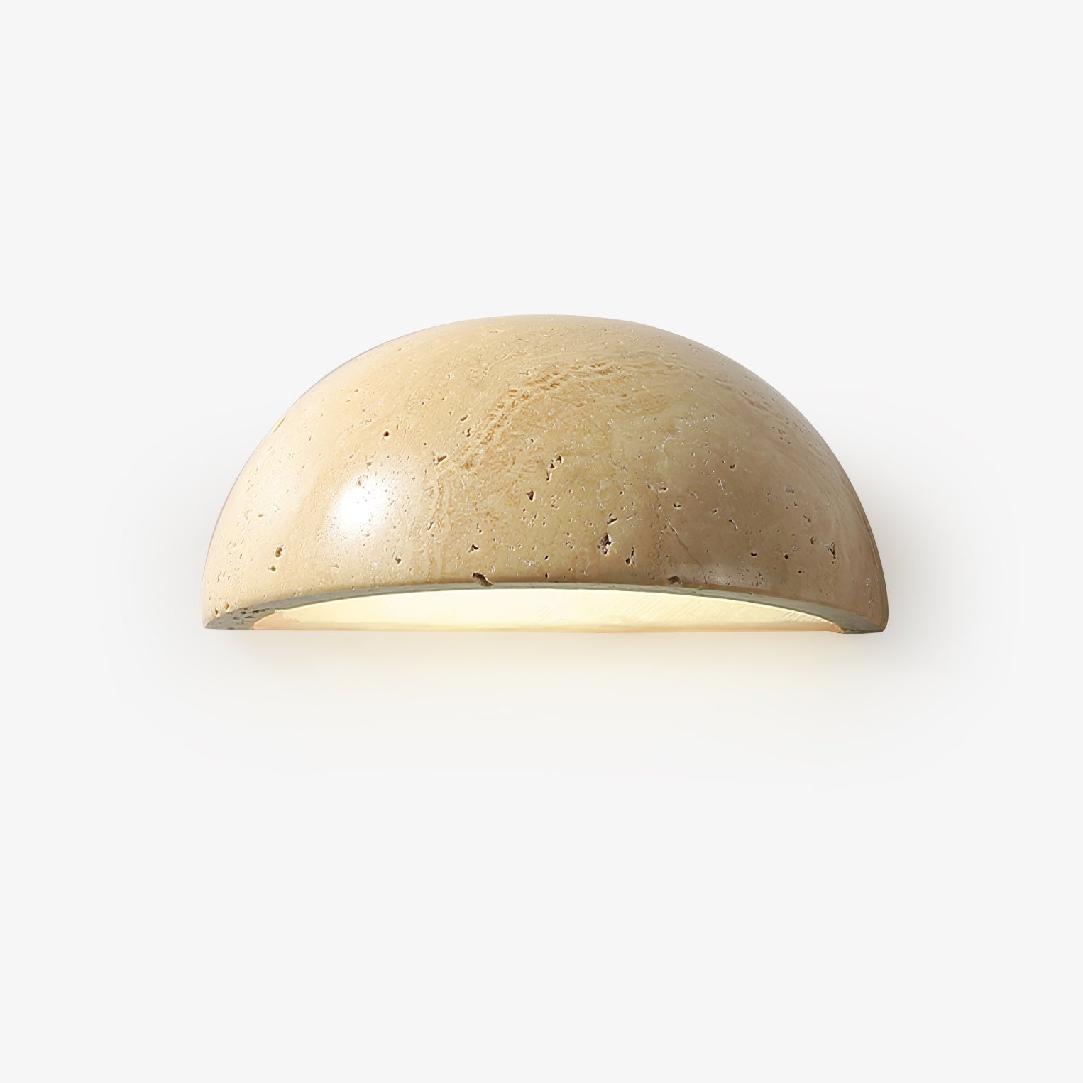 Vethayra Half-Dome Travertine Wall Light - Neutralighting