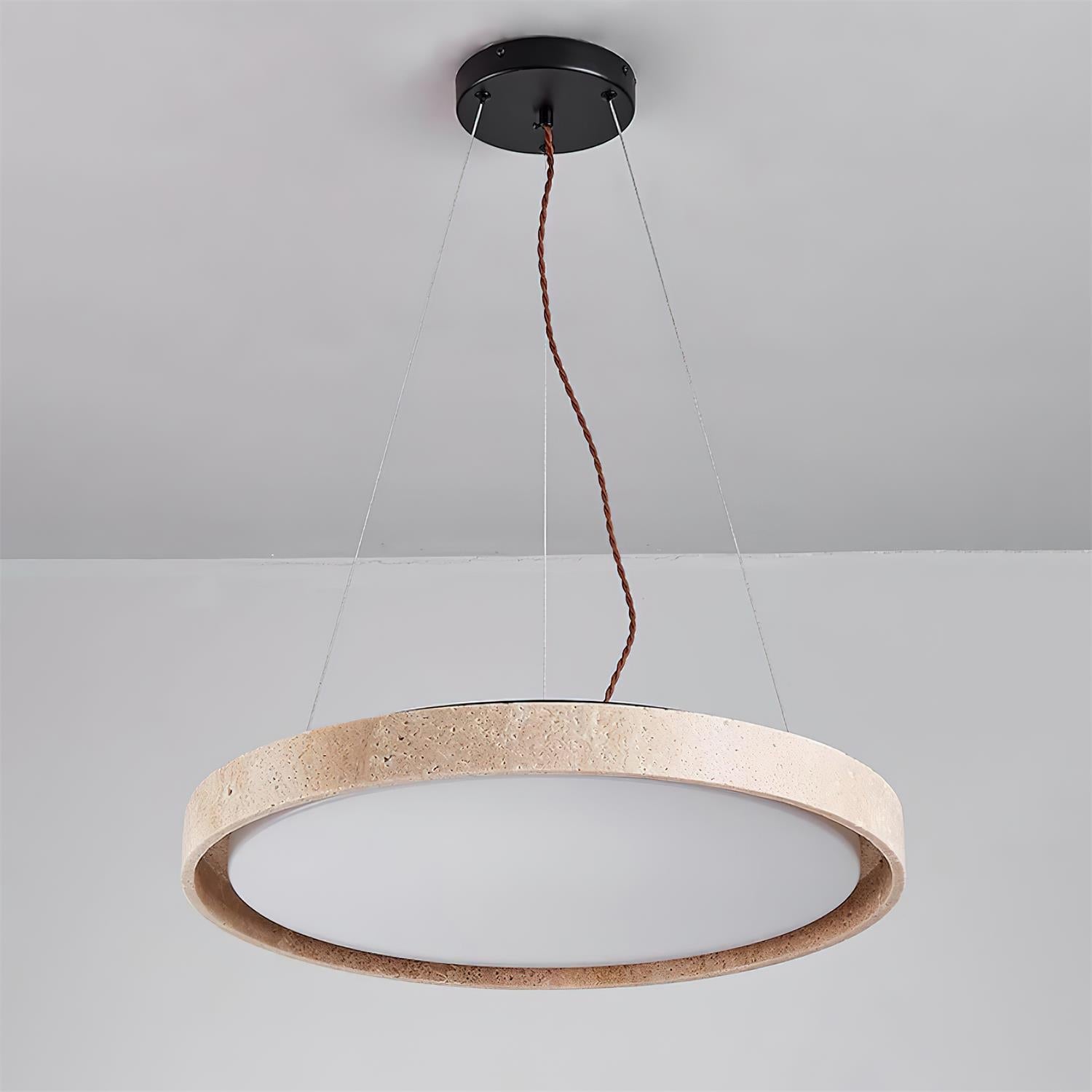 Ritta Pendant Light Travertine Ring - Neutralighting