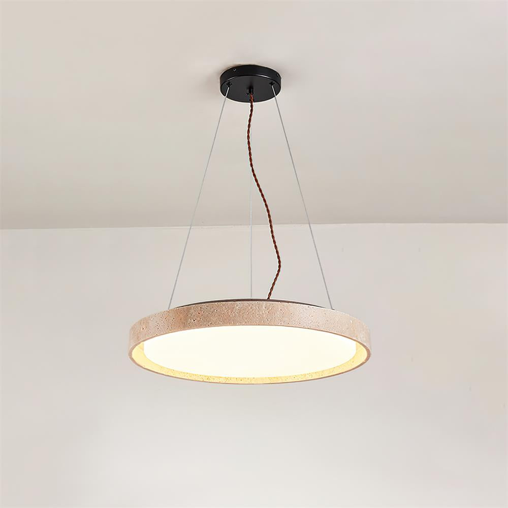 Ritta Pendant Light Travertine Ring - Neutralighting