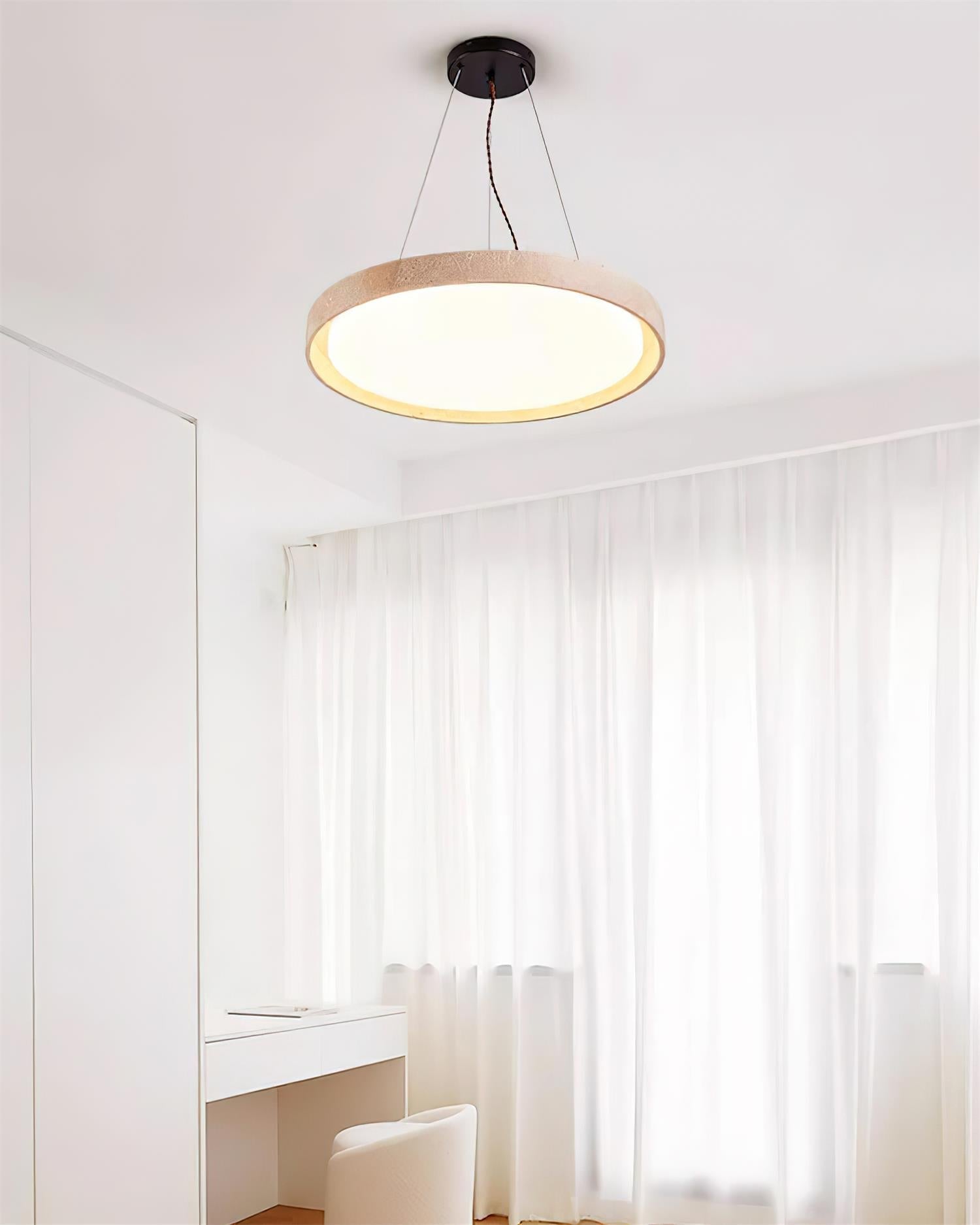 Ritta Pendant Light Travertine Ring - Neutralighting