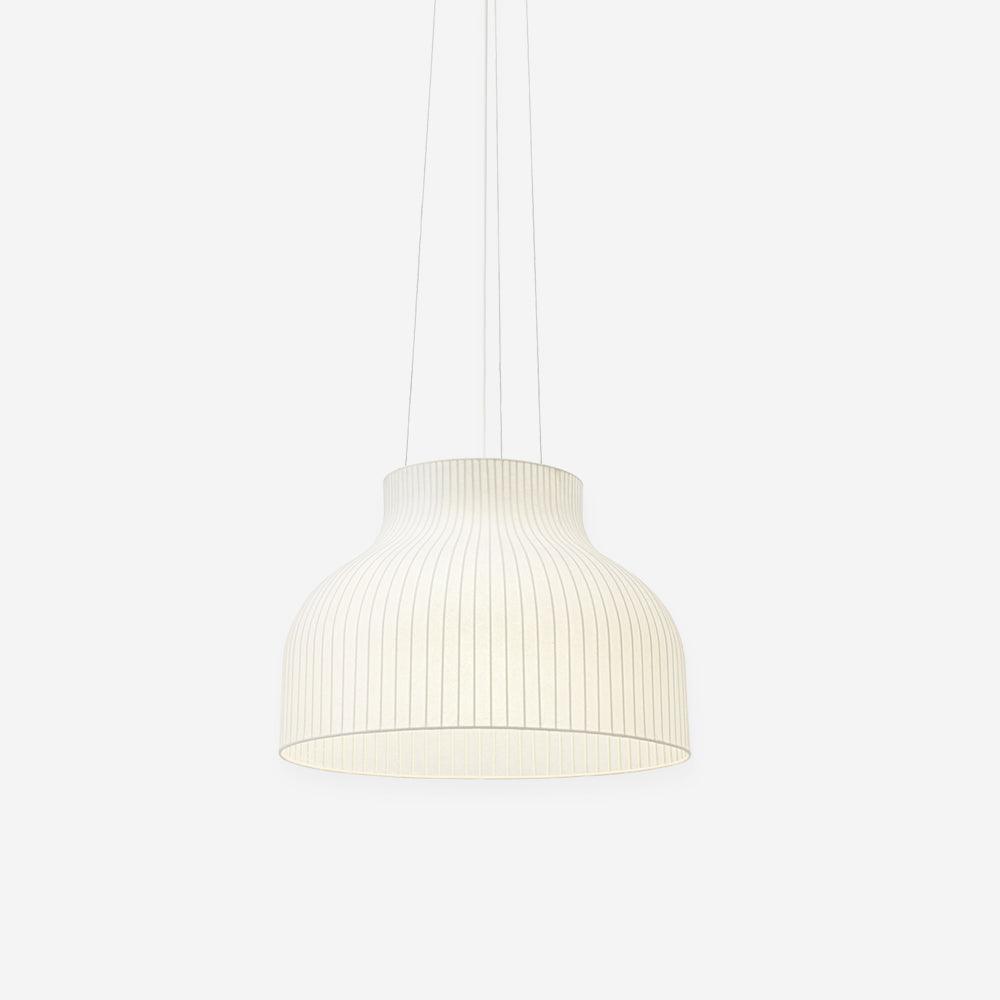 Pendant Light Silk Bell Shade Pleated Curved Modern Minimalist - Neutralighting