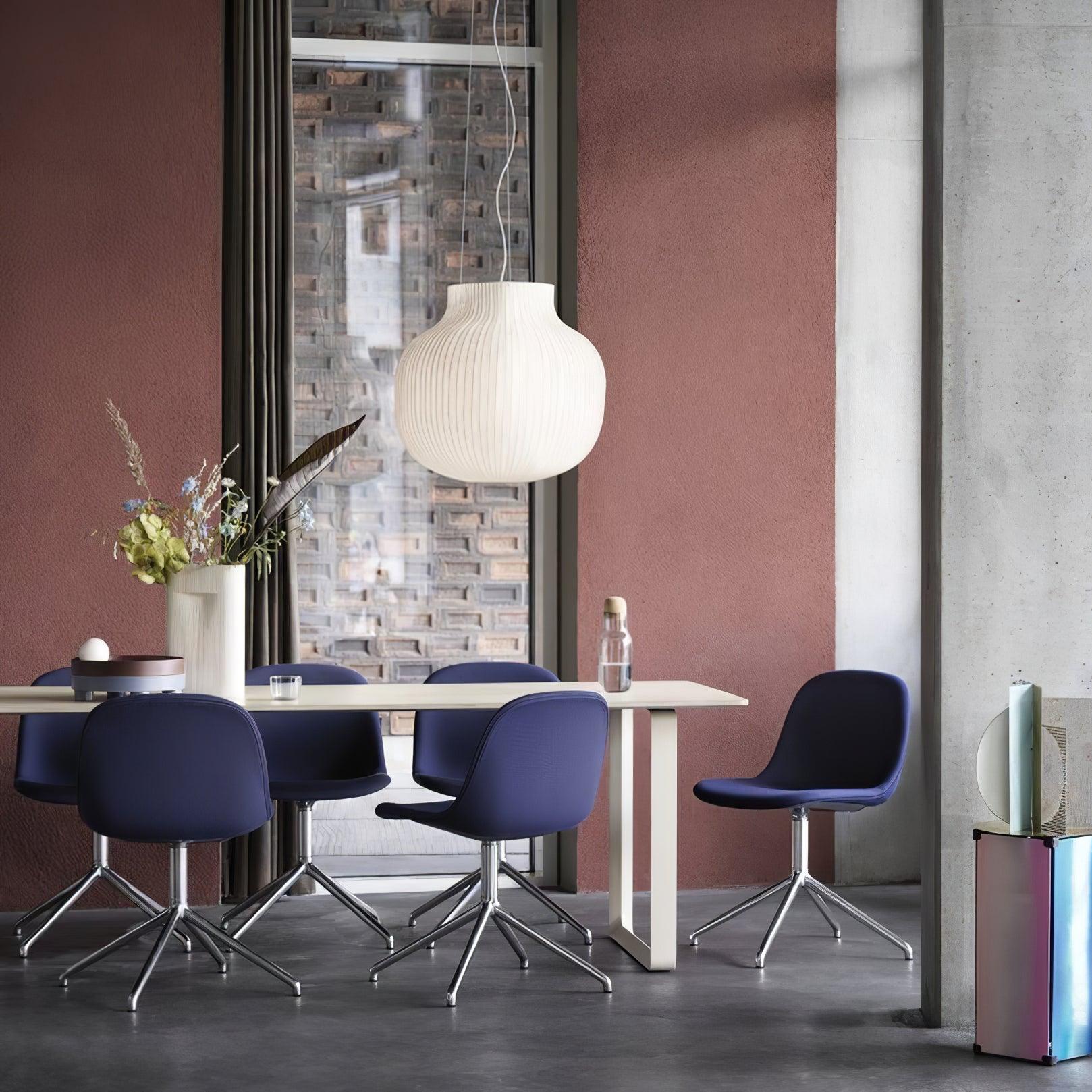 Pendant Light Silk Bell Shade Pleated Curved Modern Minimalist - Neutralighting