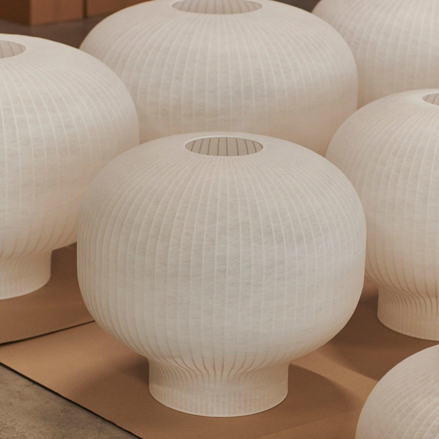 Pendant Light Silk Bell Shade Pleated Curved Modern Minimalist - Neutralighting