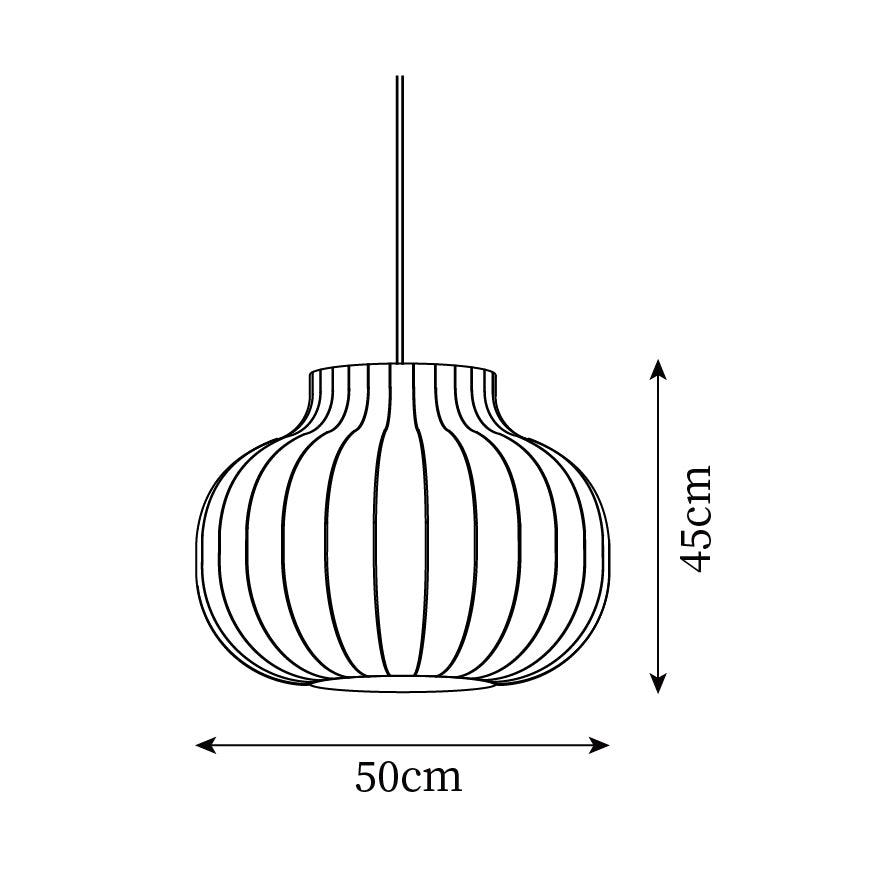 Pendant Light Silk Bell Shade Pleated Curved Modern Minimalist - Neutralighting