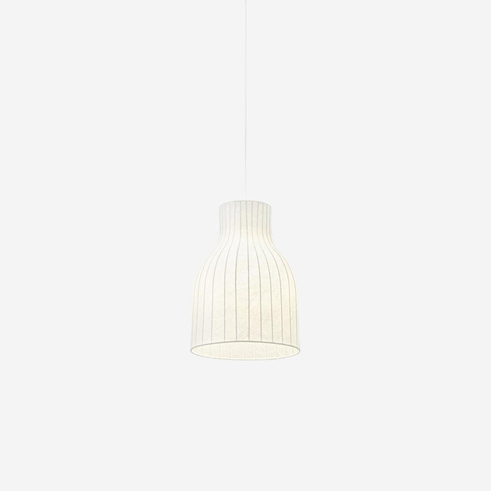 Pendant Light Silk Bell Shade Pleated Curved Modern Minimalist - Neutralighting