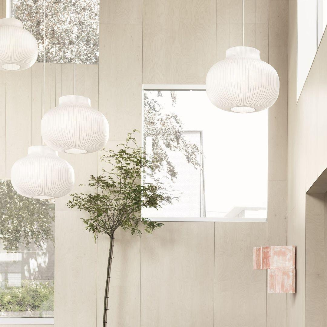 Pendant Light Silk Bell Shade Pleated Curved Modern Minimalist - Neutralighting