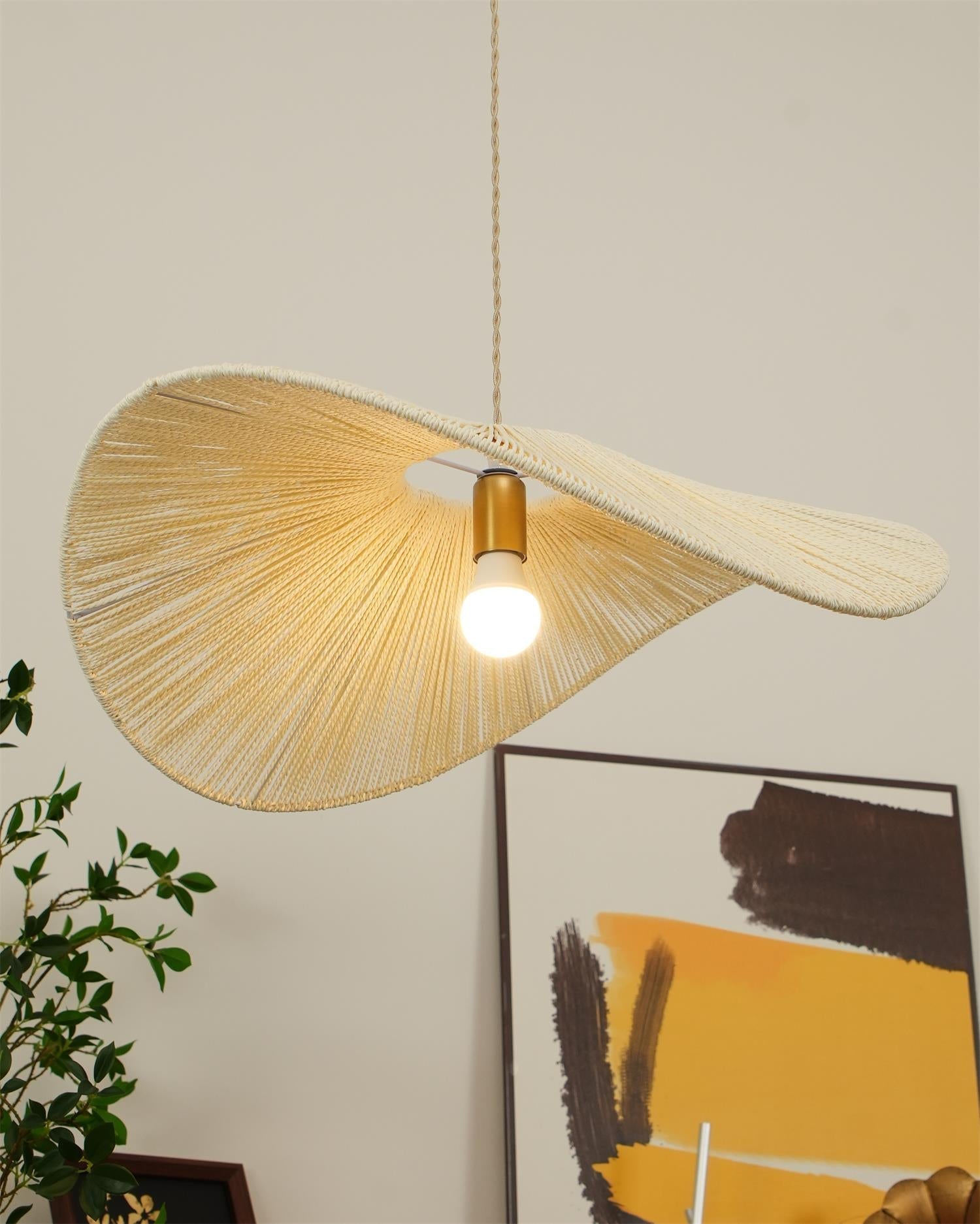 Solara Handwoven Natural Rattan Pendant Light - Neutralighting