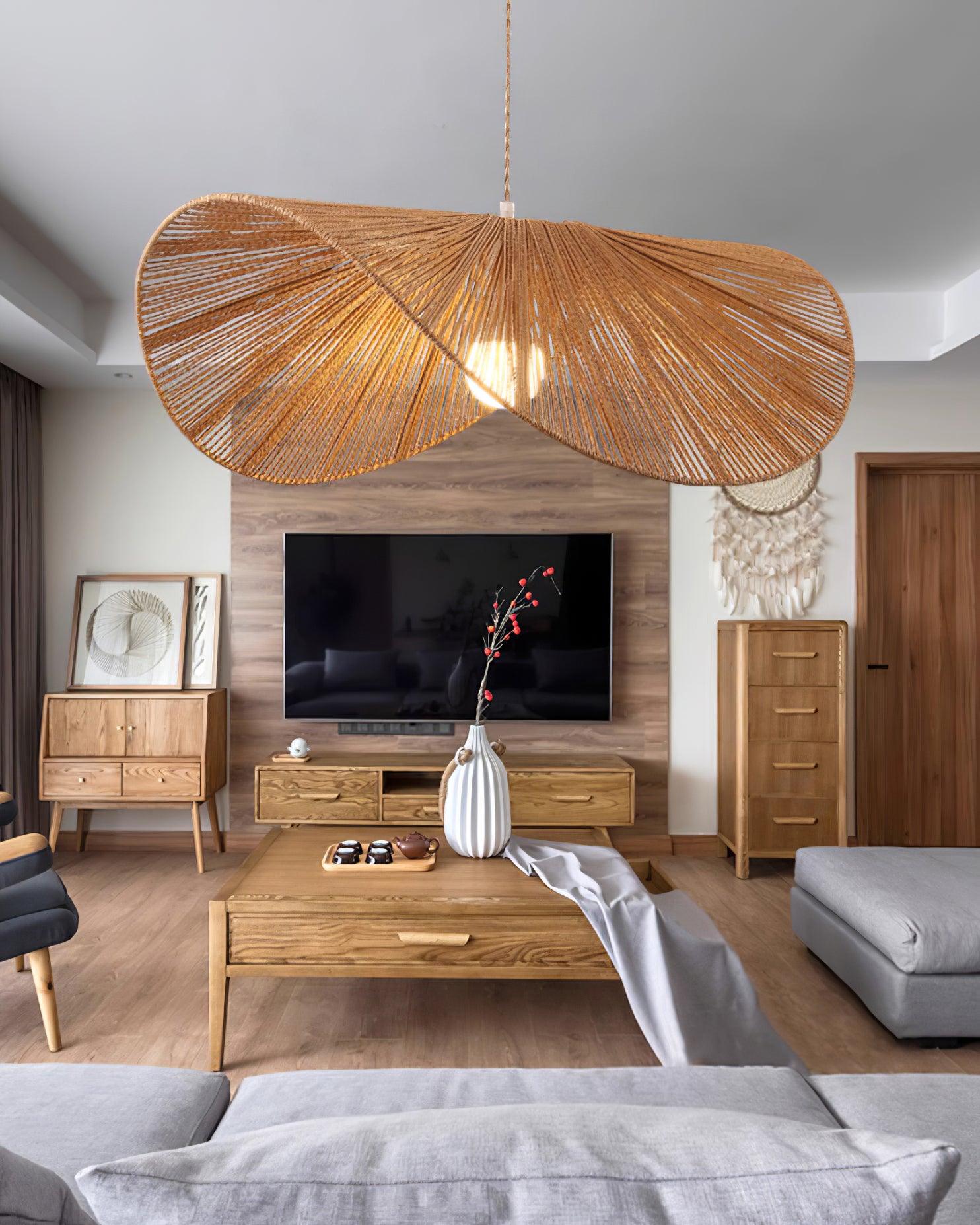 Solara Handwoven Natural Rattan Pendant Light - Neutralighting