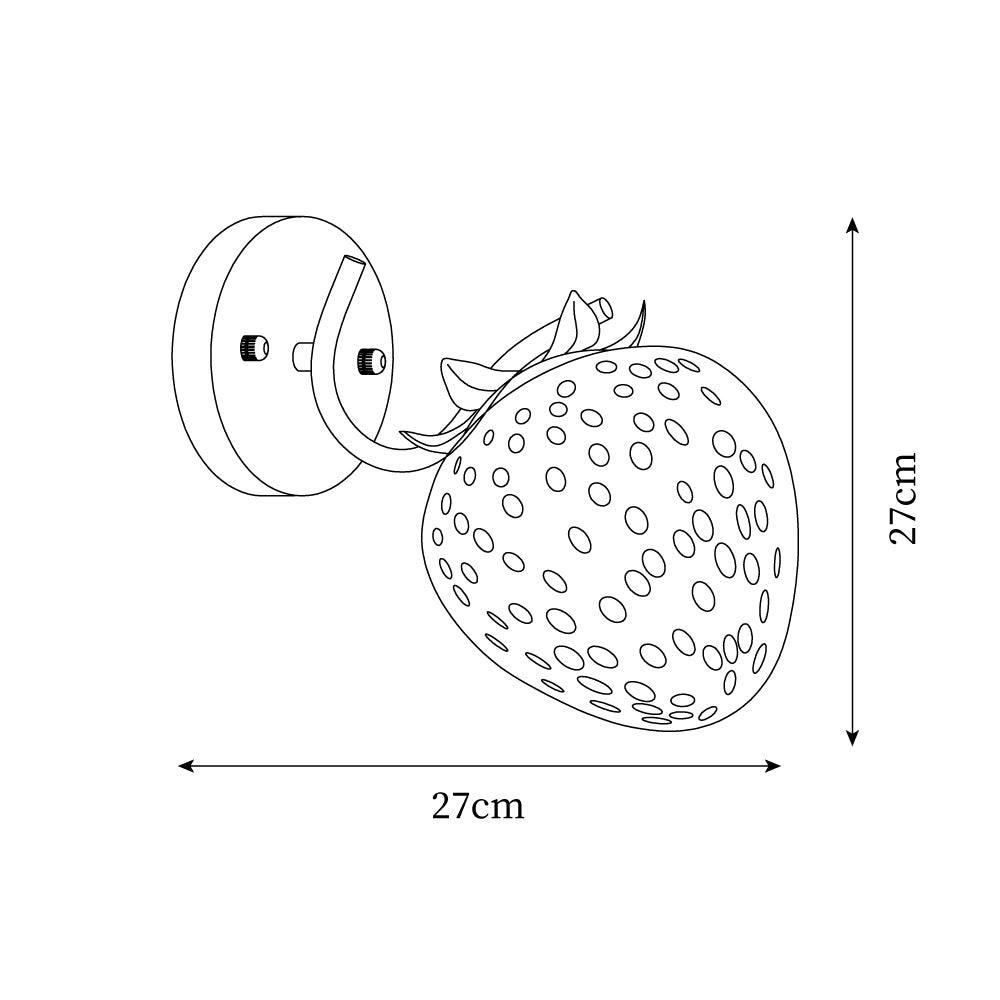 Pebora Strawberry-Inspired Wall Lamp - Neutralighting