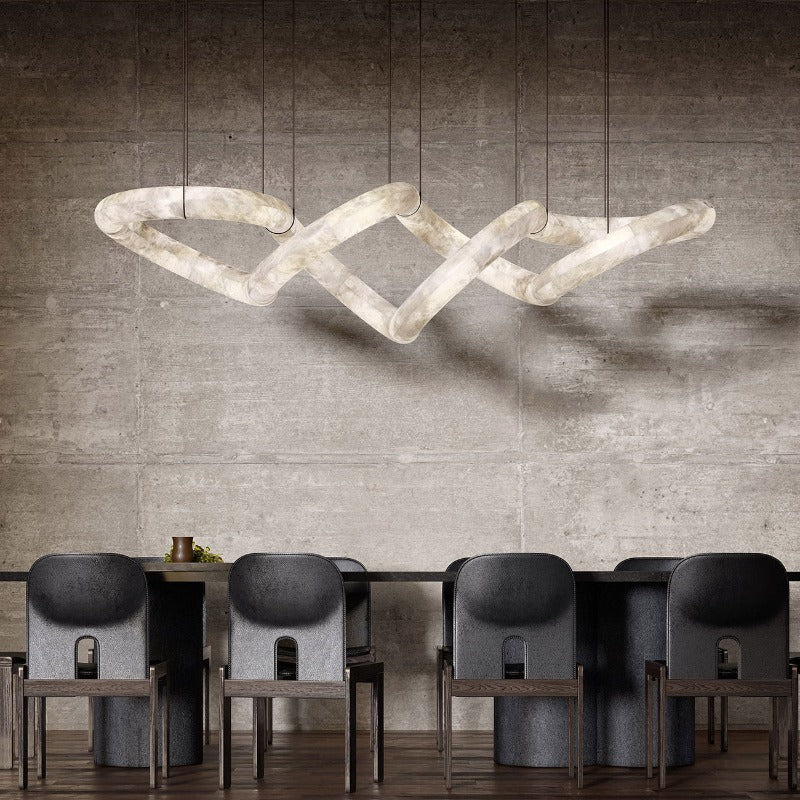 Utalyra Curved Alabaster Pendant Light - Neutralighting