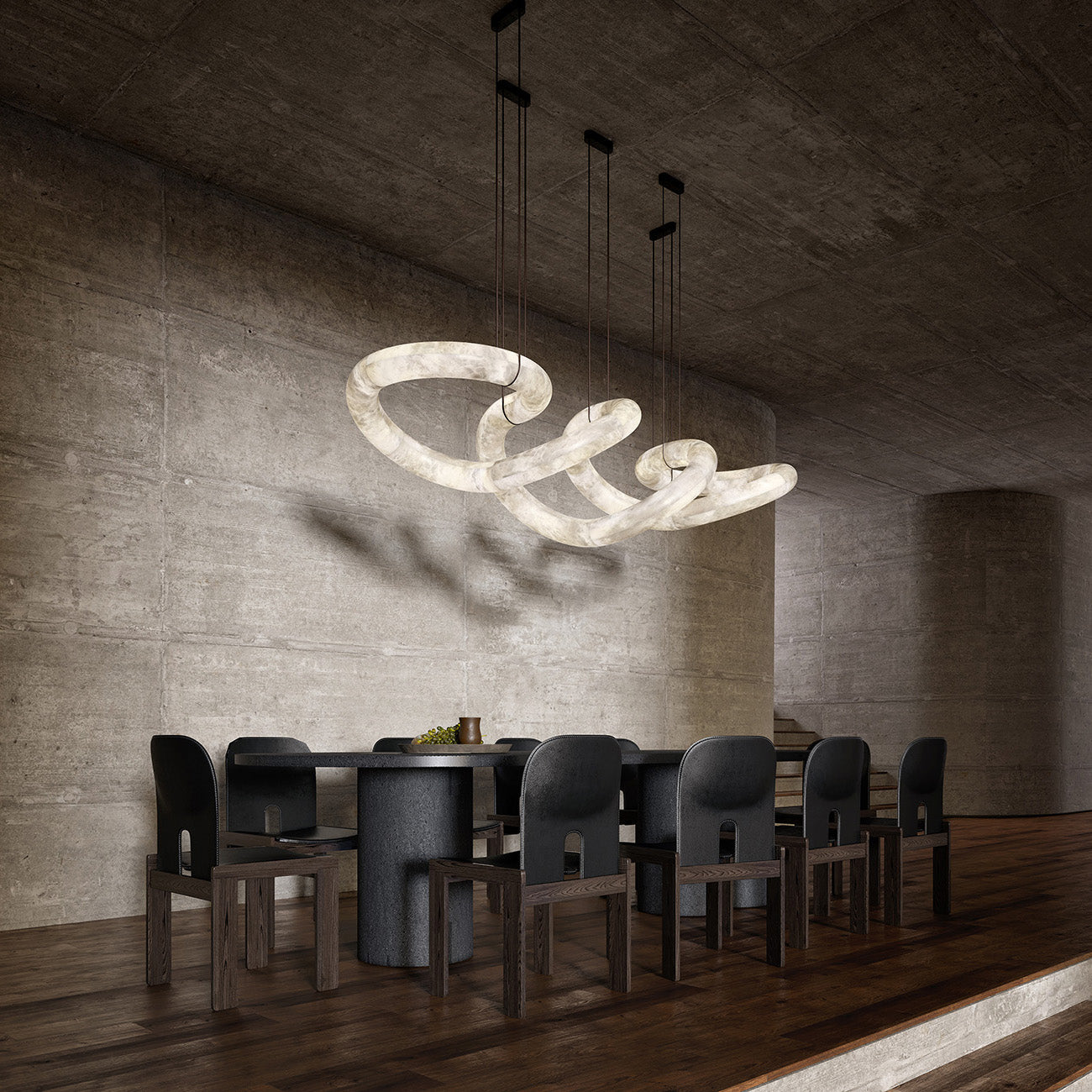 Utalyra Curved Alabaster Pendant Light - Neutralighting