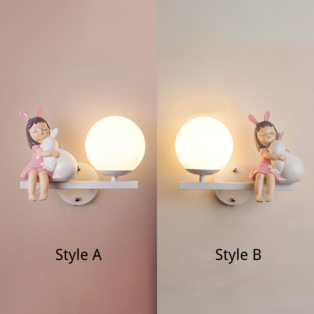 Aria Modern Metal/Glass Wall lamp, White & Pink - Neutralighting