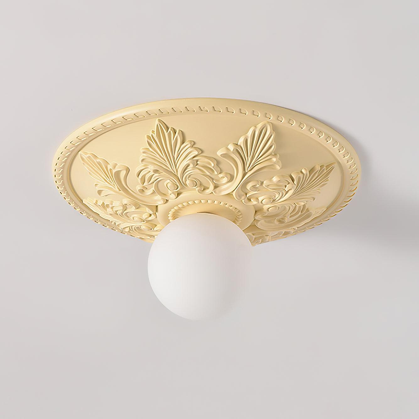 Ceiling Light Resin Canopy Glass Globe Classic Ornate - Neutralighting