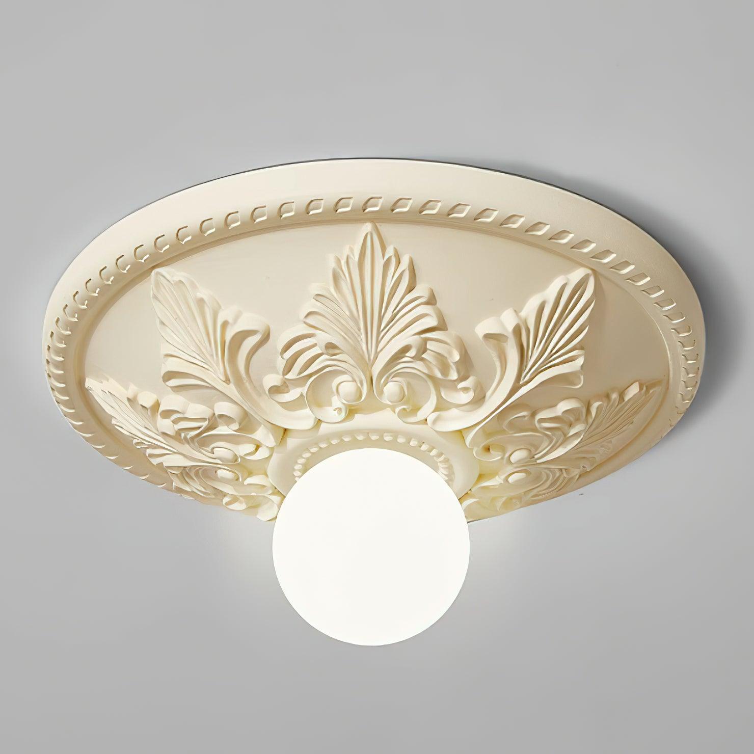 Ceiling Light Resin Canopy Glass Globe Classic Ornate - Neutralighting