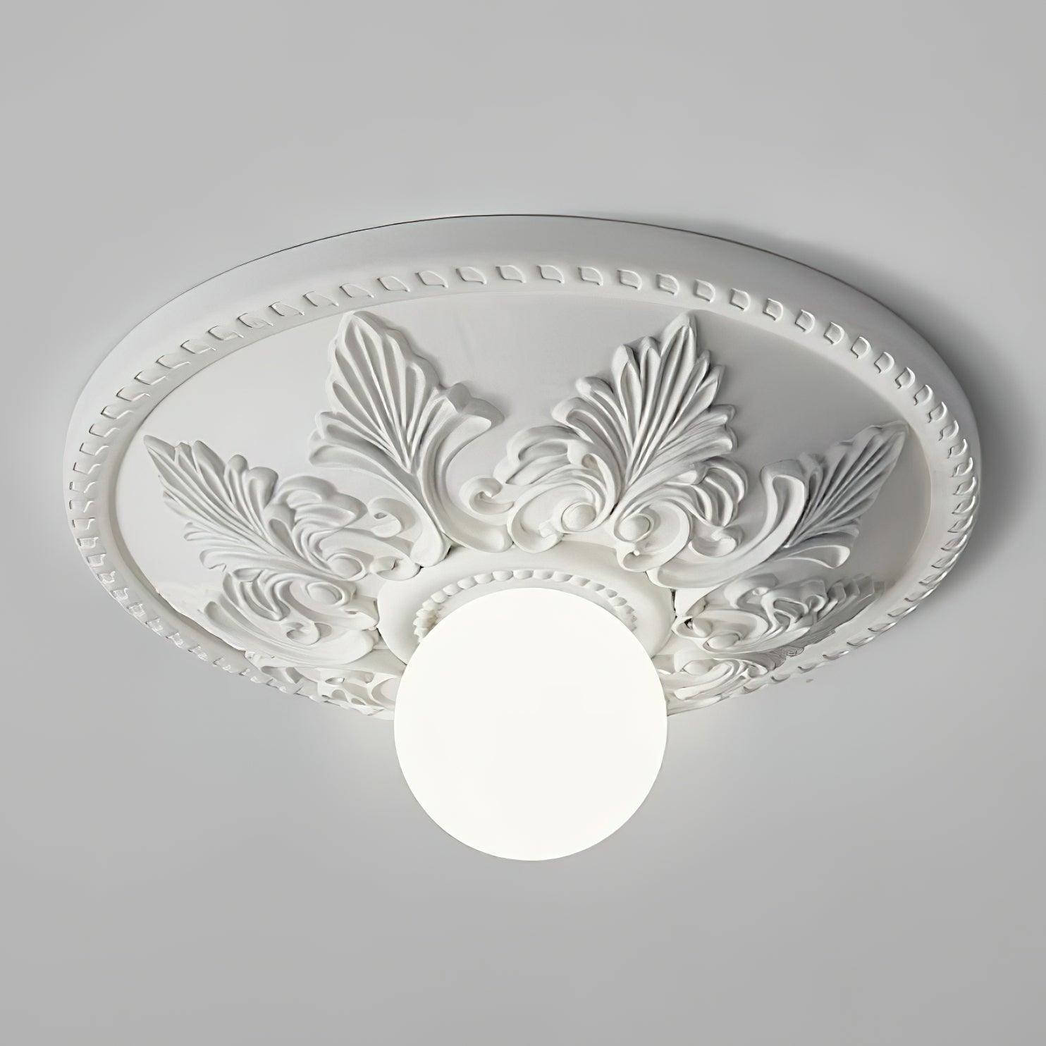 Ceiling Light Resin Canopy Glass Globe Classic Ornate - Neutralighting
