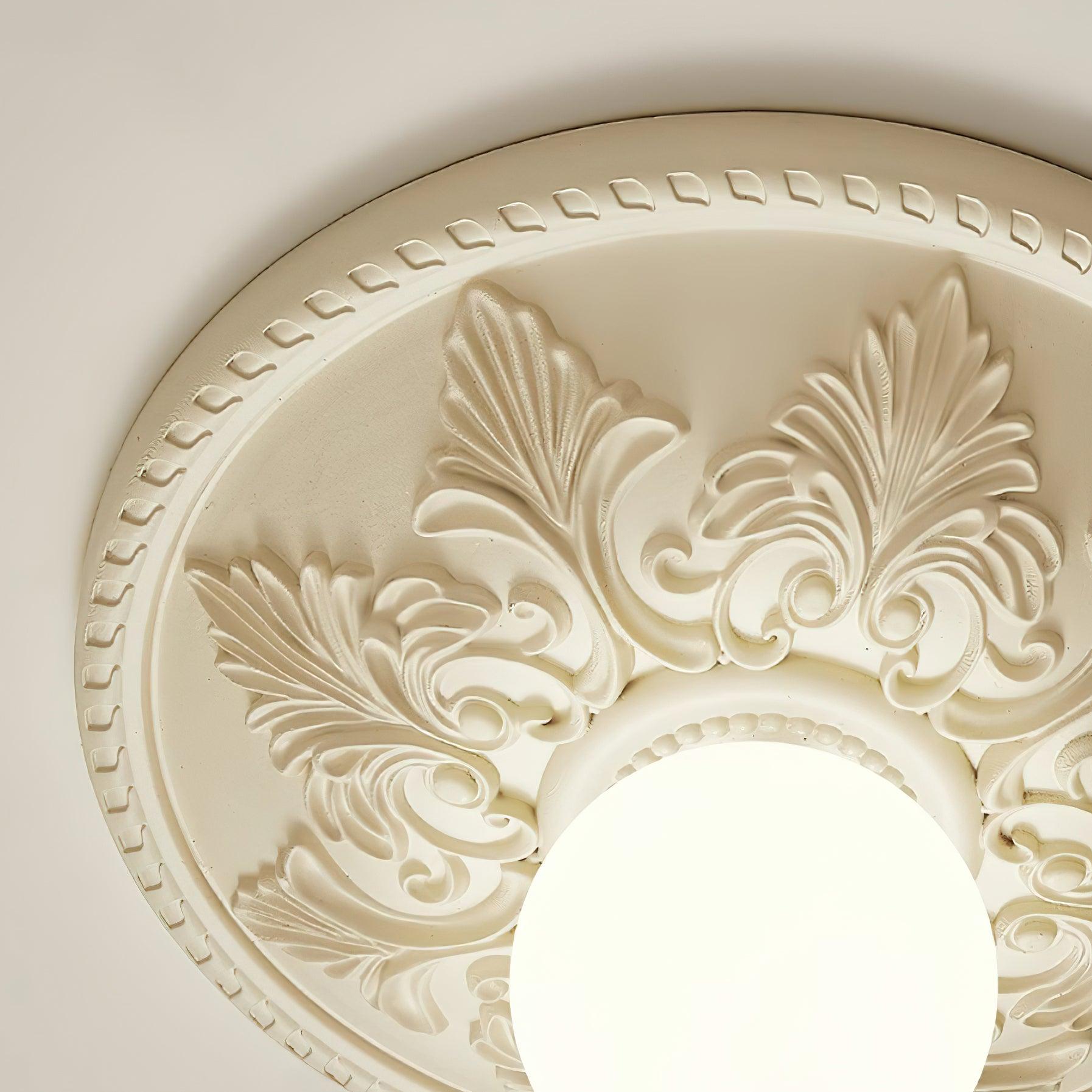 Ceiling Light Resin Canopy Glass Globe Classic Ornate - Neutralighting