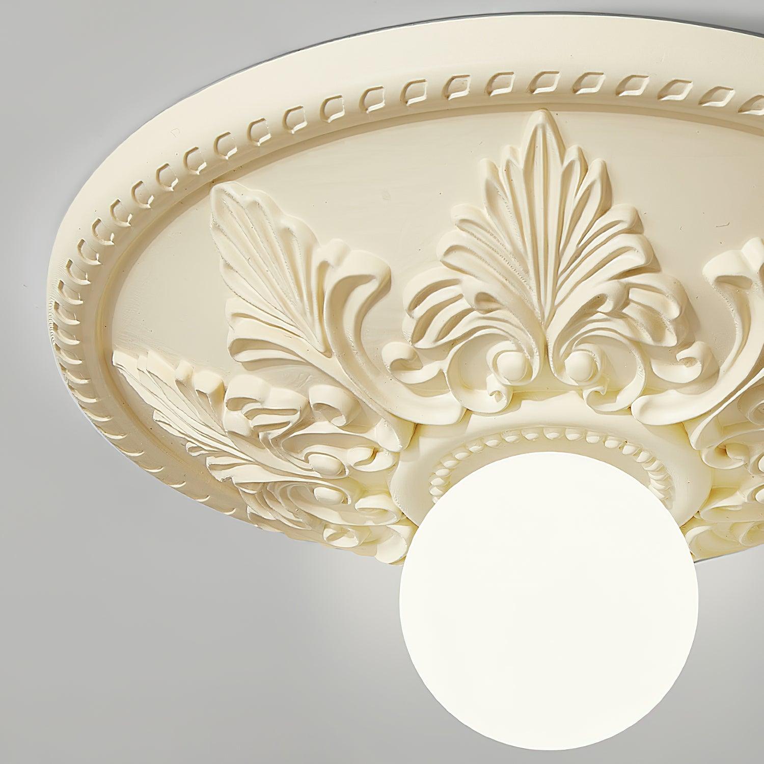 Ceiling Light Resin Canopy Glass Globe Classic Ornate - Neutralighting