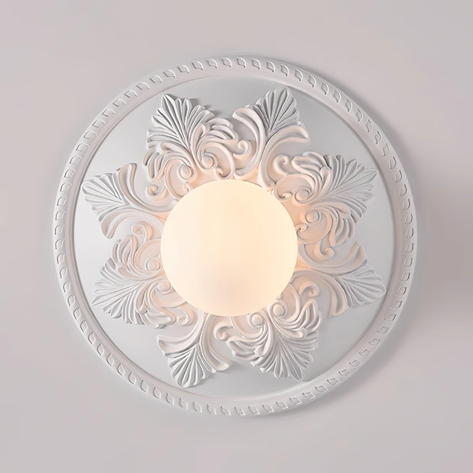 Ceiling Light Resin Canopy Glass Globe Classic Ornate - Neutralighting