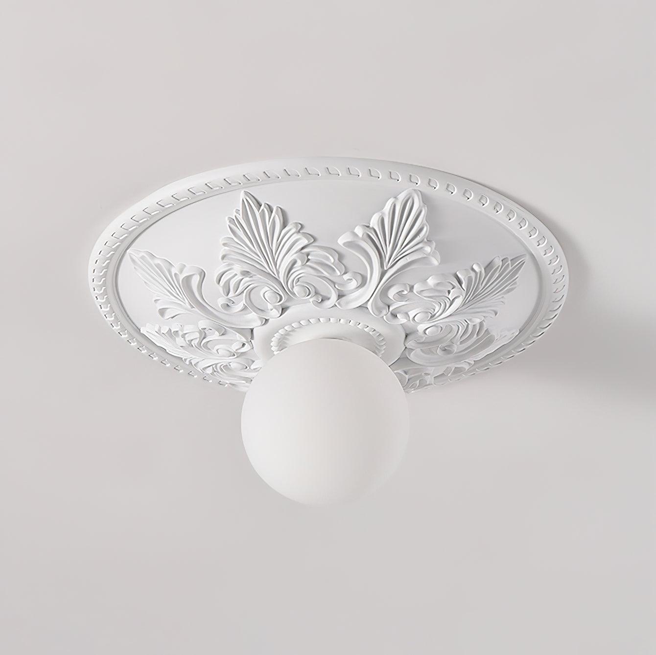 Ceiling Light Resin Canopy Glass Globe Classic Ornate - Neutralighting