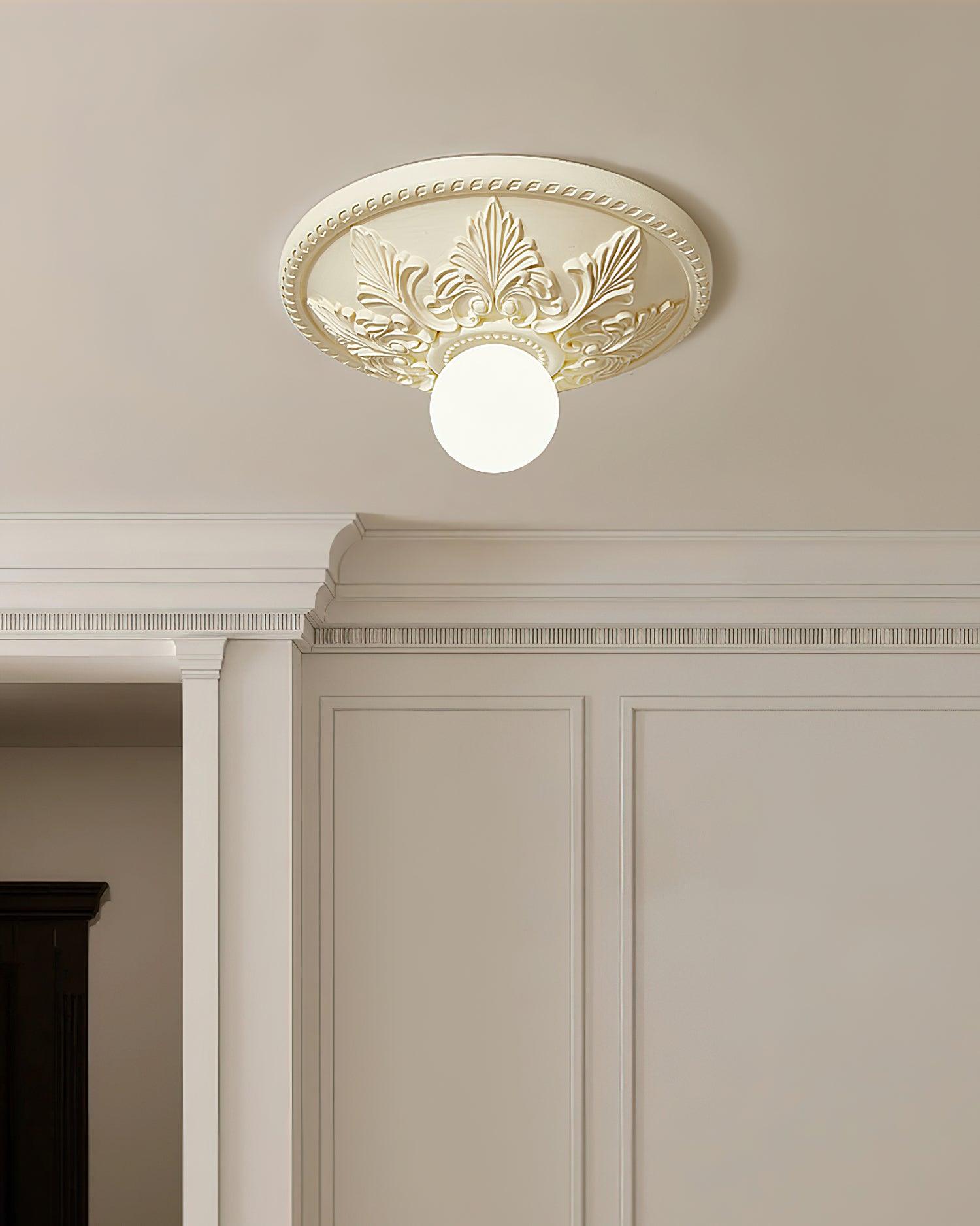 Ceiling Light Resin Canopy Glass Globe Classic Ornate - Neutralighting