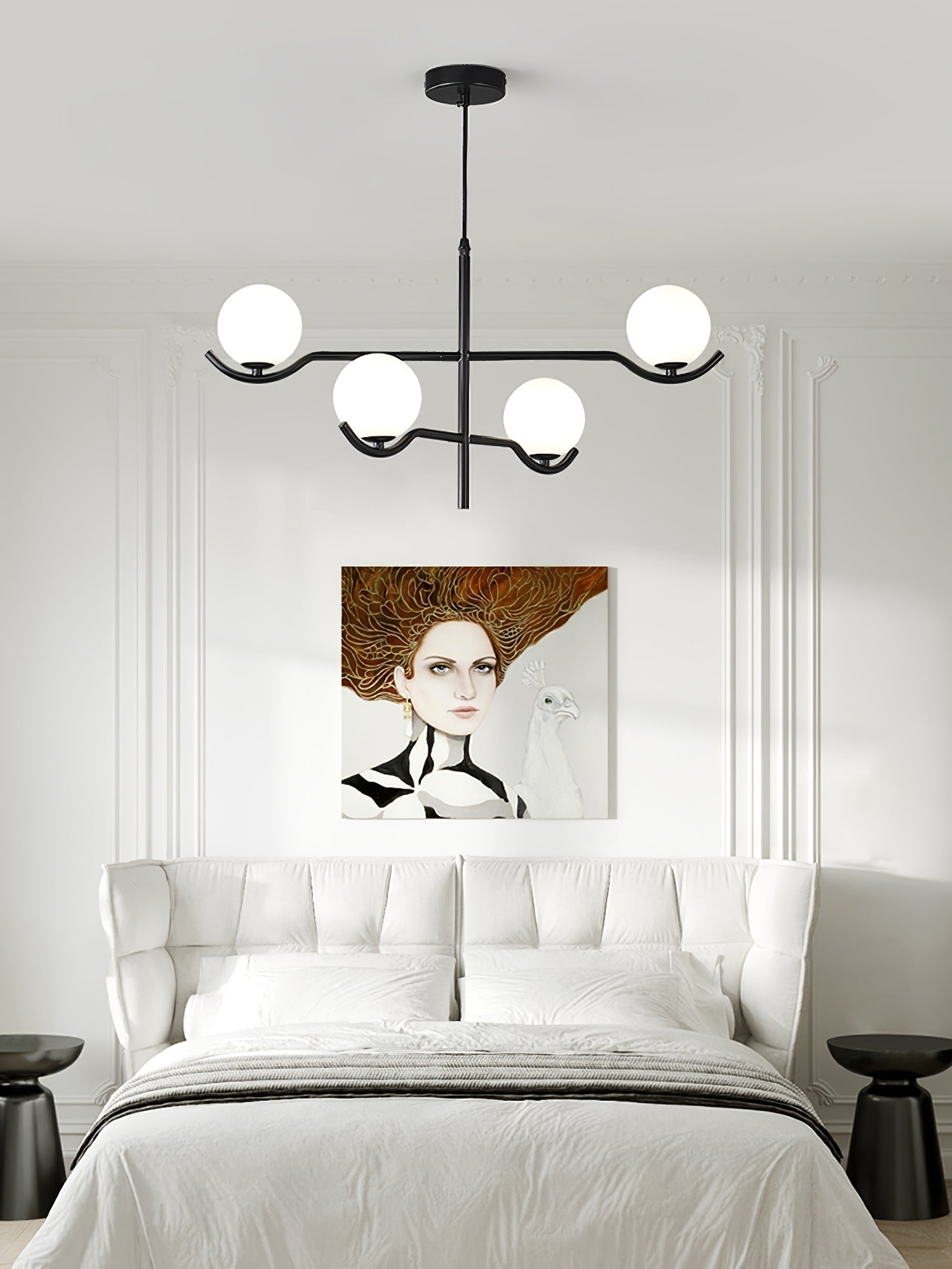 Fayno White Globe Chandelier - Neutralighting