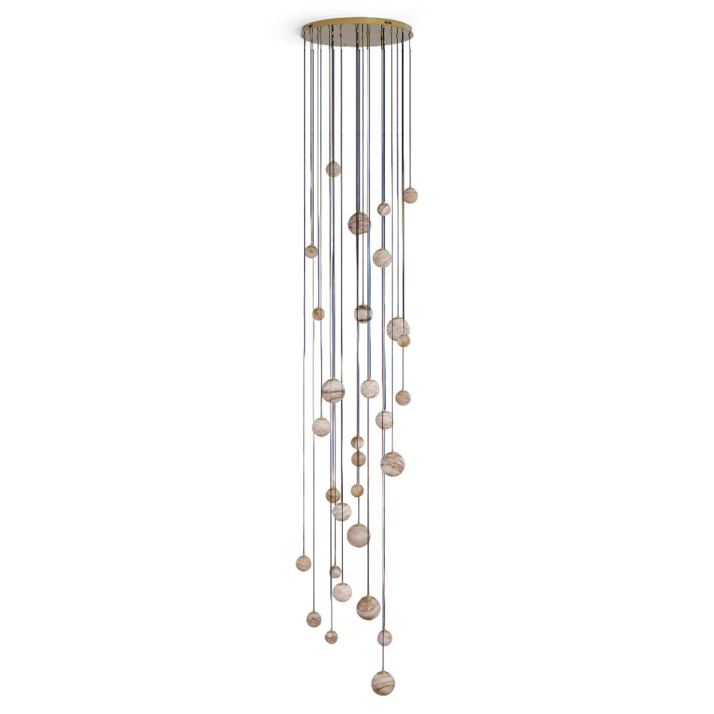 Sultana Chandelier Alabaster Cluster Orb Cascade - Neutralighting