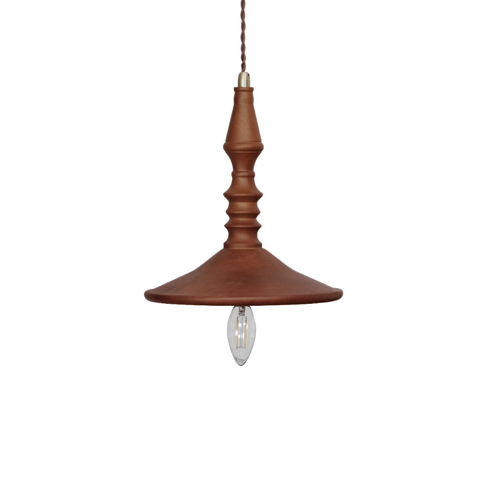 Pendant Lamp Wood Walnut Shade Modern Minimalist Cozy Warm - Neutralighting