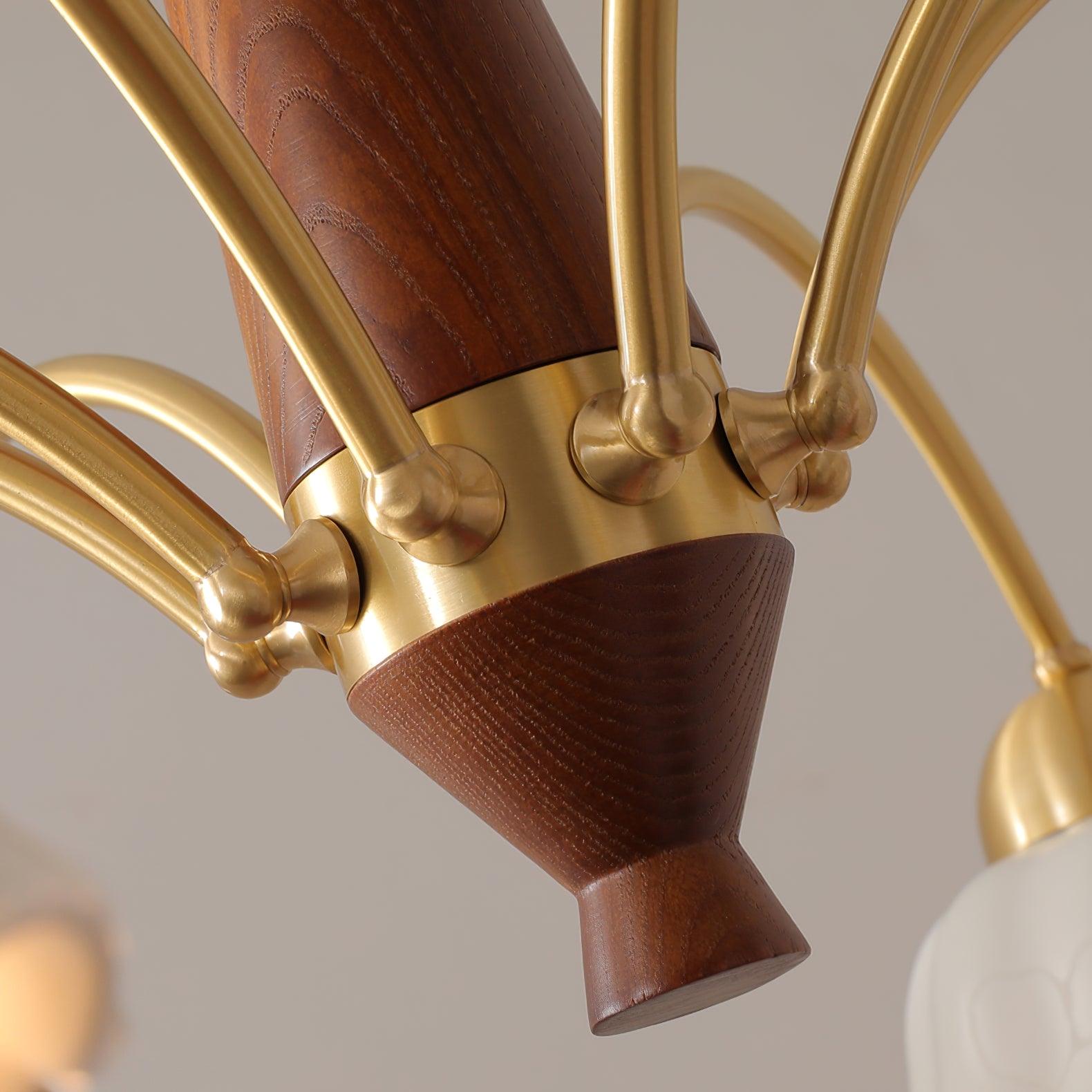 Bellin Floral Chandeliers Wood Ceramic - Neutralighting