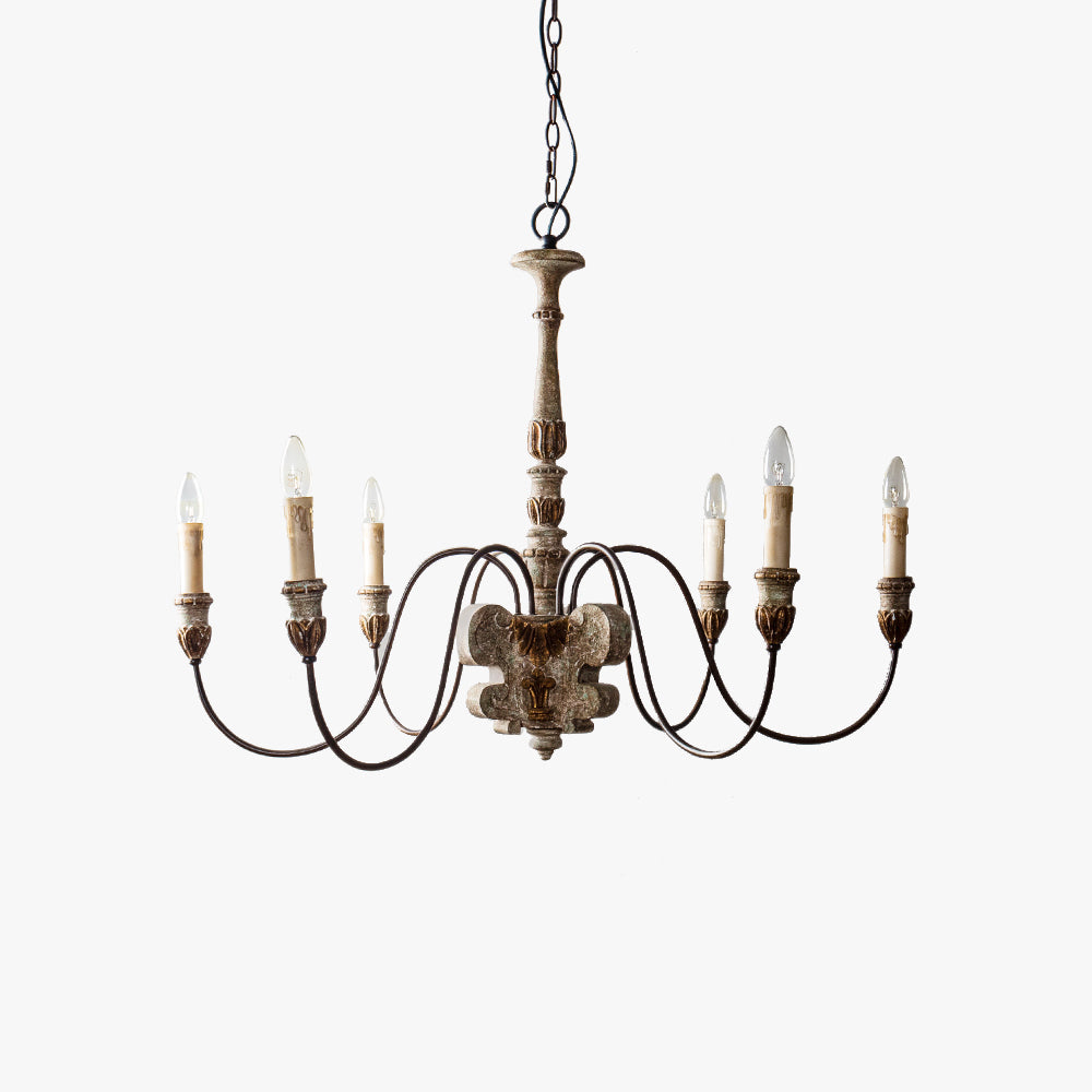 Silva Retro Design LED Chandelier Bronze Metal Living Room - Neutralighting