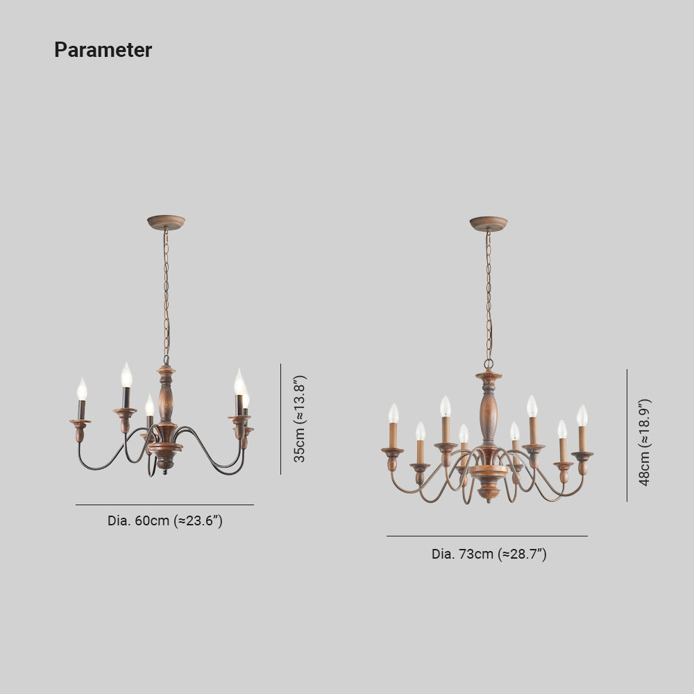Silva Industrial Design LED Indoor Pendant Light Brown Wood Metal Bedroom/Living Room/Kitchen Island - Neutralighting