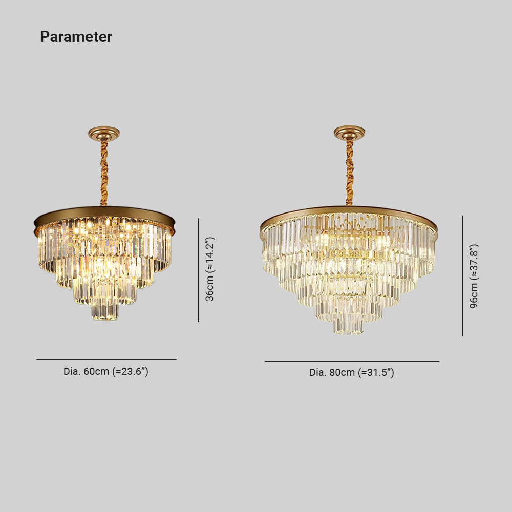 Arisha Modern LED Decorative Luxury Pendant Light Crystal Metal Black/Gold Ring Bedroom/Living Room - Neutralighting