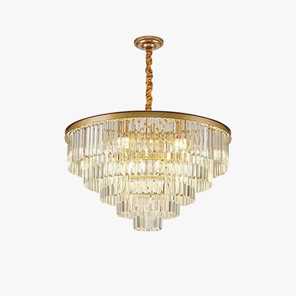 Arisha Modern LED Decorative Luxury Pendant Light Crystal Metal Black/Gold Ring Bedroom/Living Room - Neutralighting