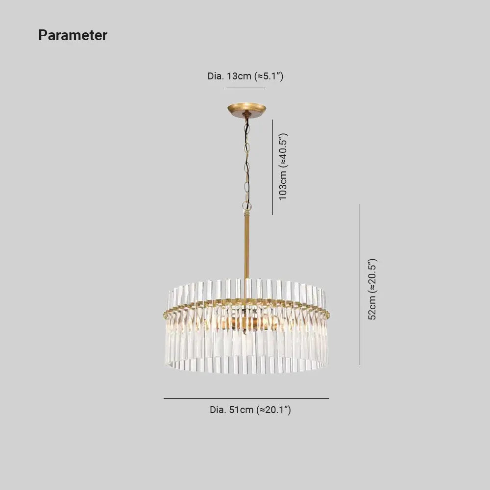 Arisha Modern Ring LED Pendant Lights Clear Glass Brass Living Room/Badroom - Neutralighting