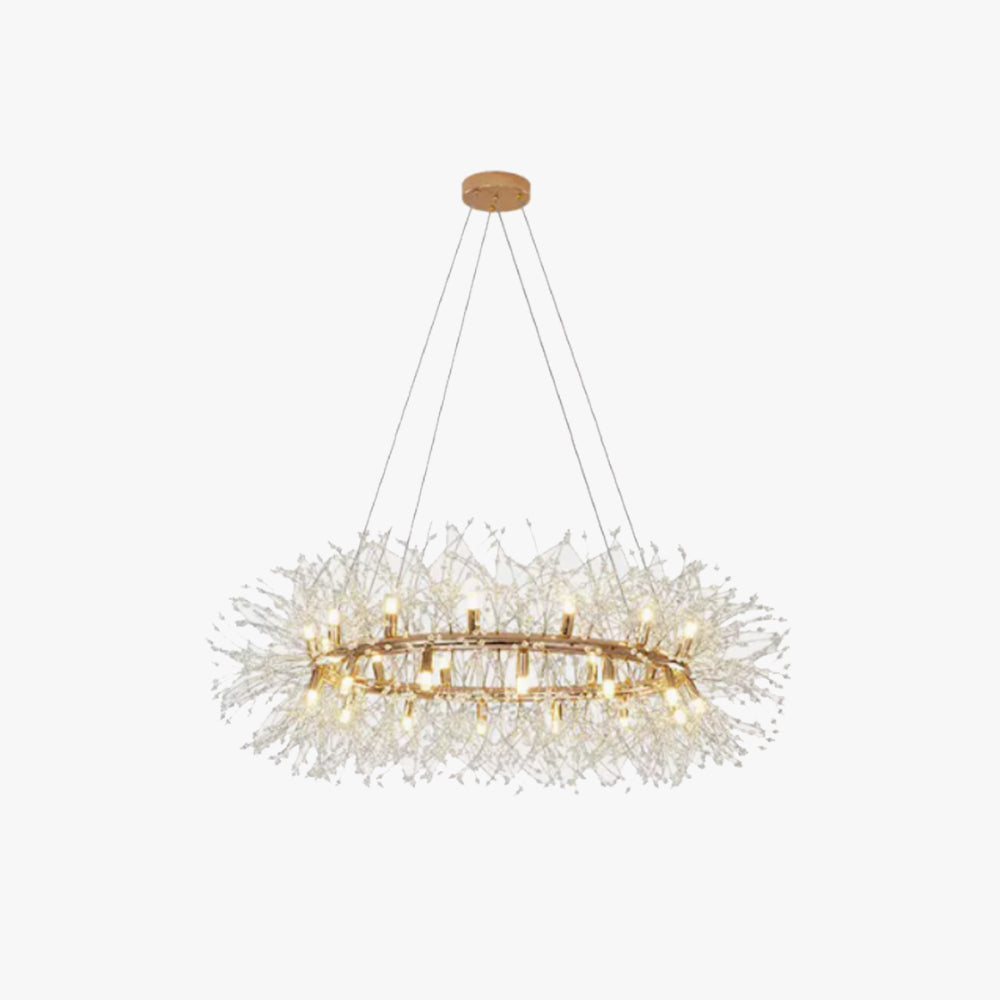 Arisha Modern Dandelion LED Pendant Light GoldCrystal Bedroom/Living Room - Neutralighting
