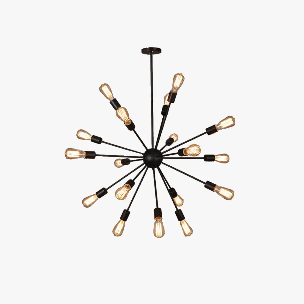 Austin Industrial Chandelier Black Restaurant Dining Room Metal - Neutralighting