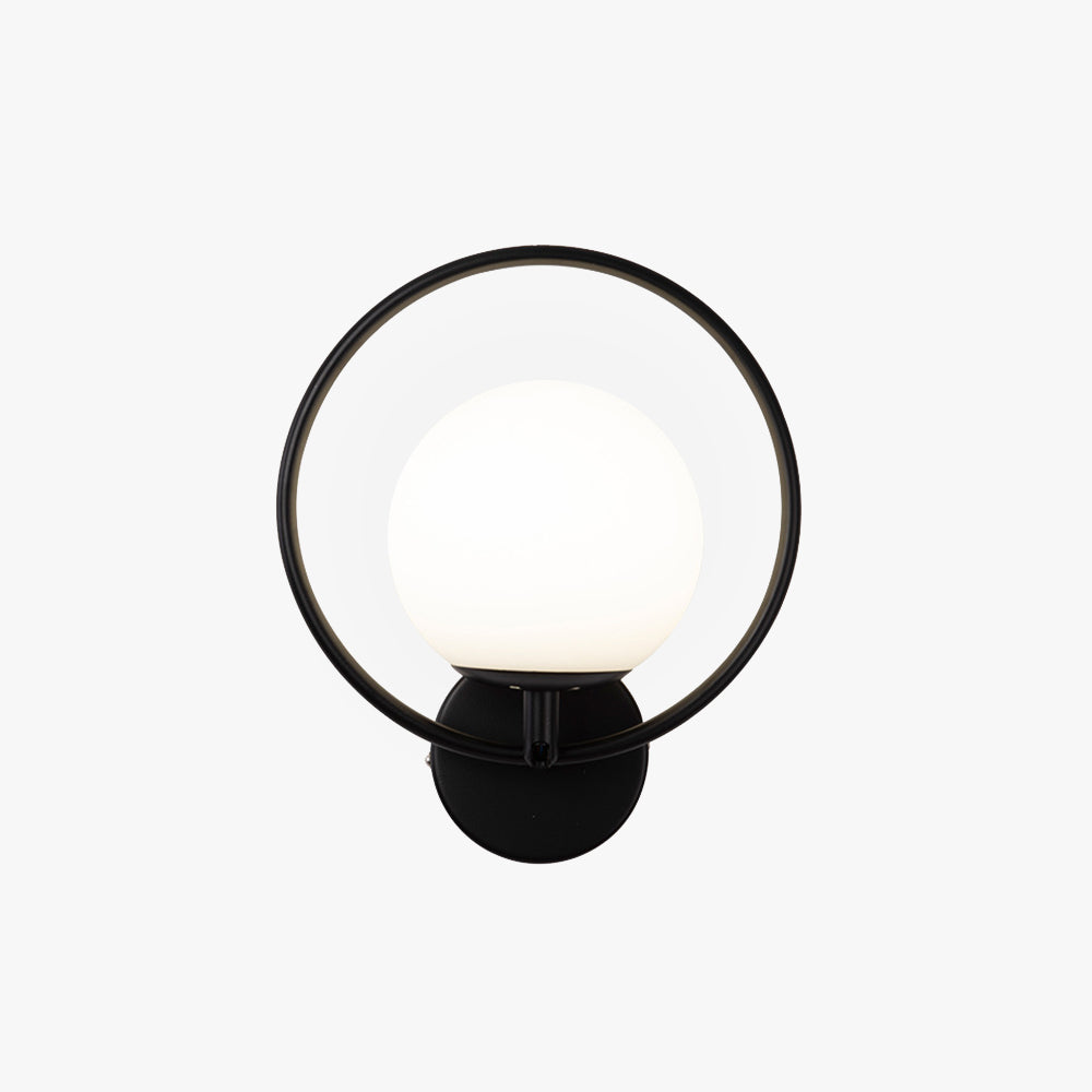 Valentina Modern LED Indoor Wall Lamp Black/Gold Glass Bedroom Hallway - Neutralighting