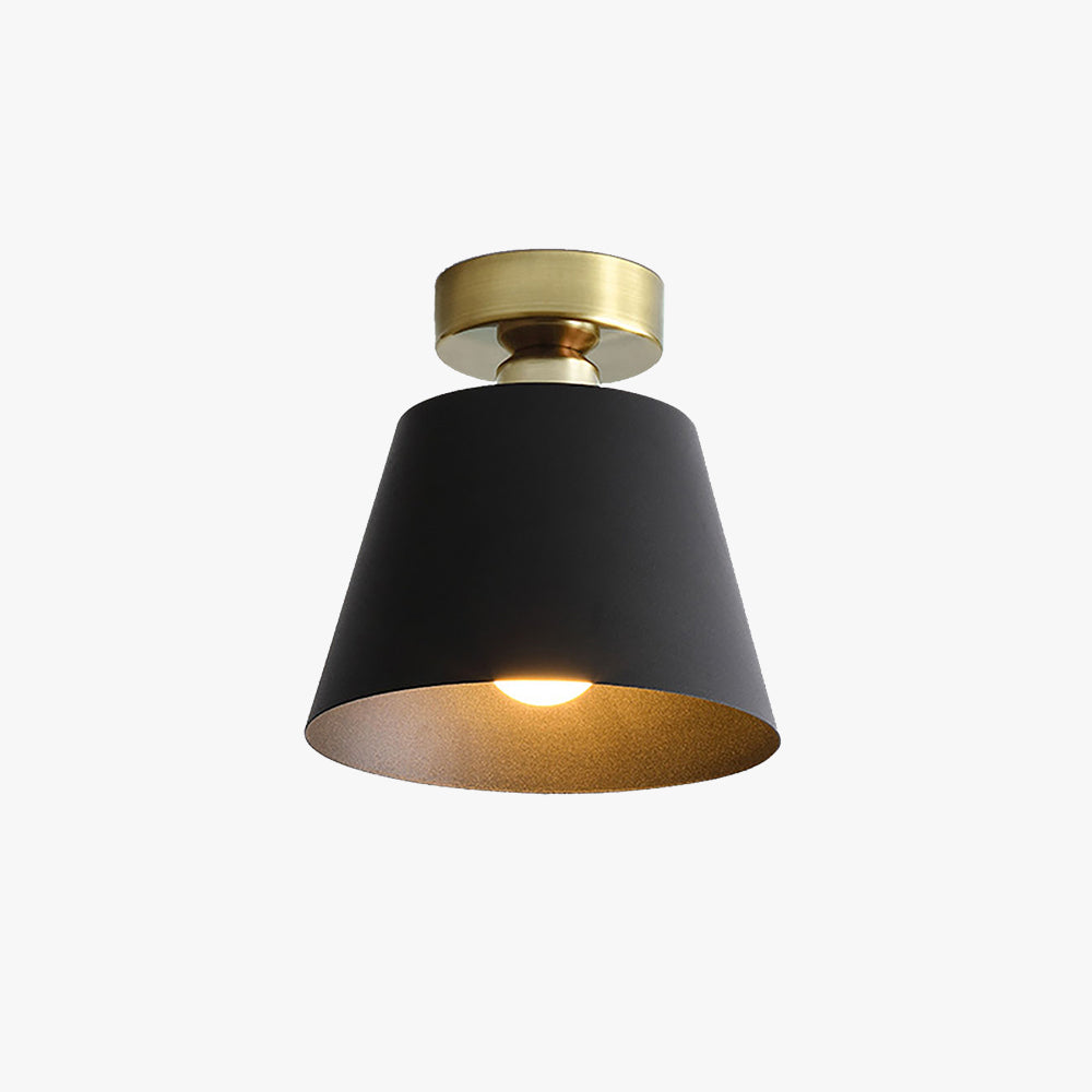 Arisha Cylindrical Metal Single Ceiling Light Black/White Dining Room - Neutralighting