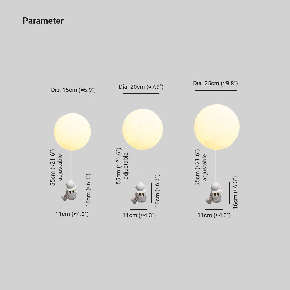Aria Modern Moon LED Indoor Wall Lamp White Resin Kid's Room - Neutralighting