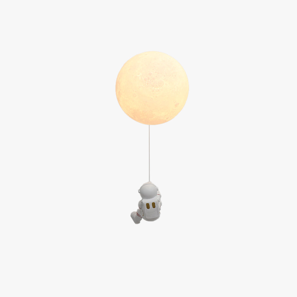 Aria Modern Moon LED Indoor Wall Lamp White Resin Kid's Room - Neutralighting