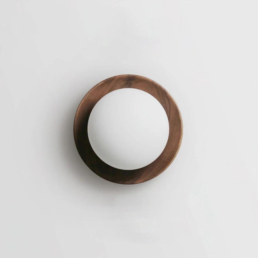 Wall Lamp Metal Body with Wood Rim Minimalist Style - Neutralighting