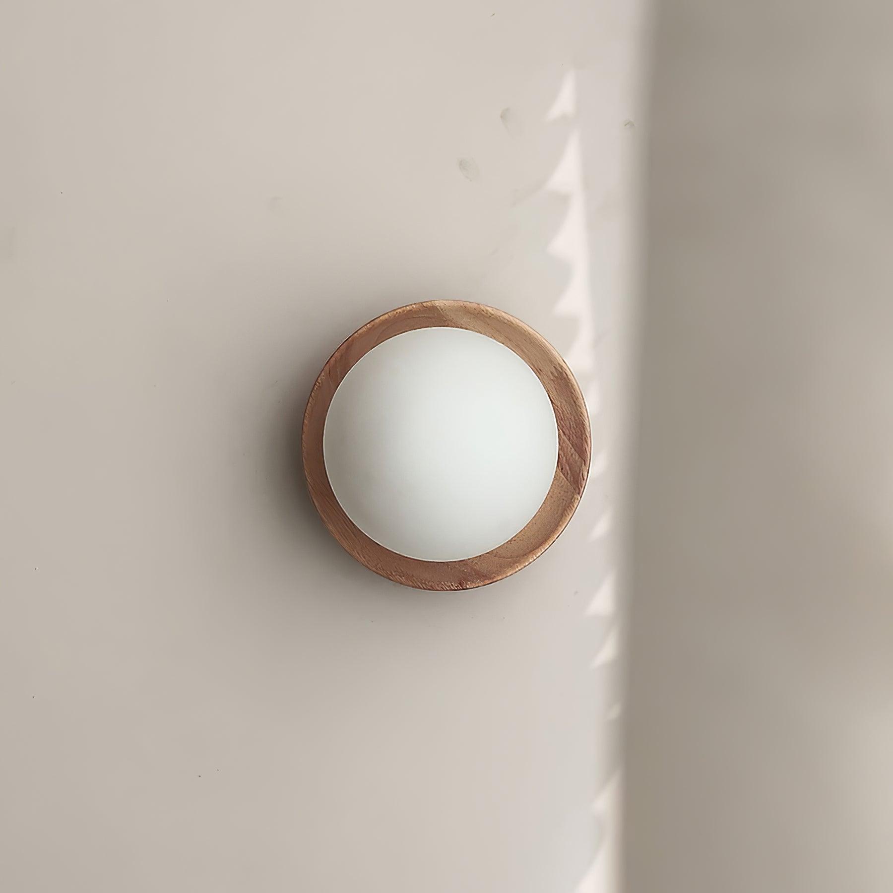 Wall Lamp Metal Body with Wood Rim Minimalist Style - Neutralighting