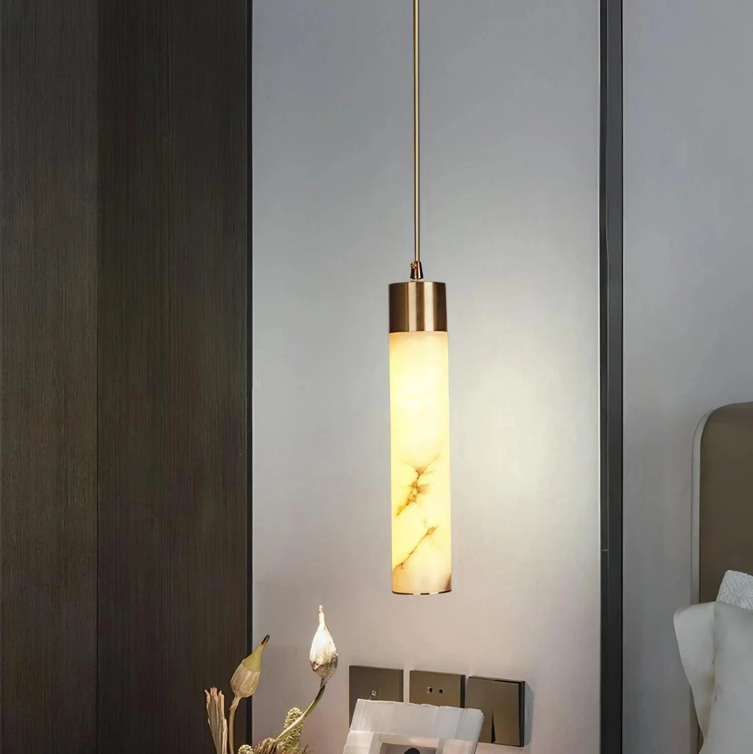 Dike White Alabaster Pendant Light - Neutralighting