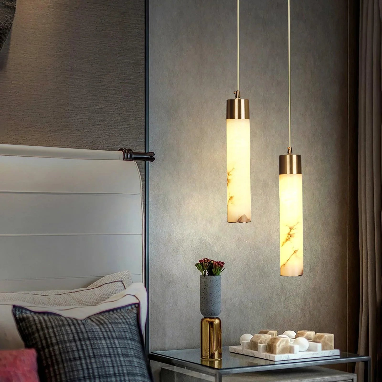 Dike White Alabaster Pendant Light - Neutralighting