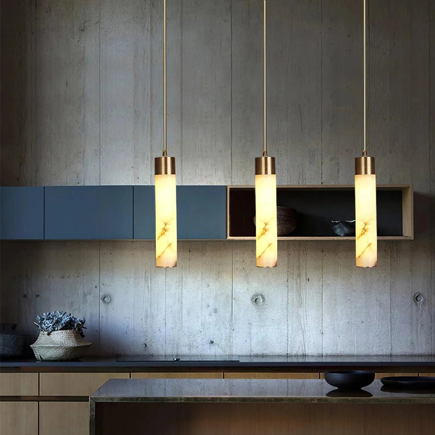 Dike White Alabaster Pendant Light - Neutralighting