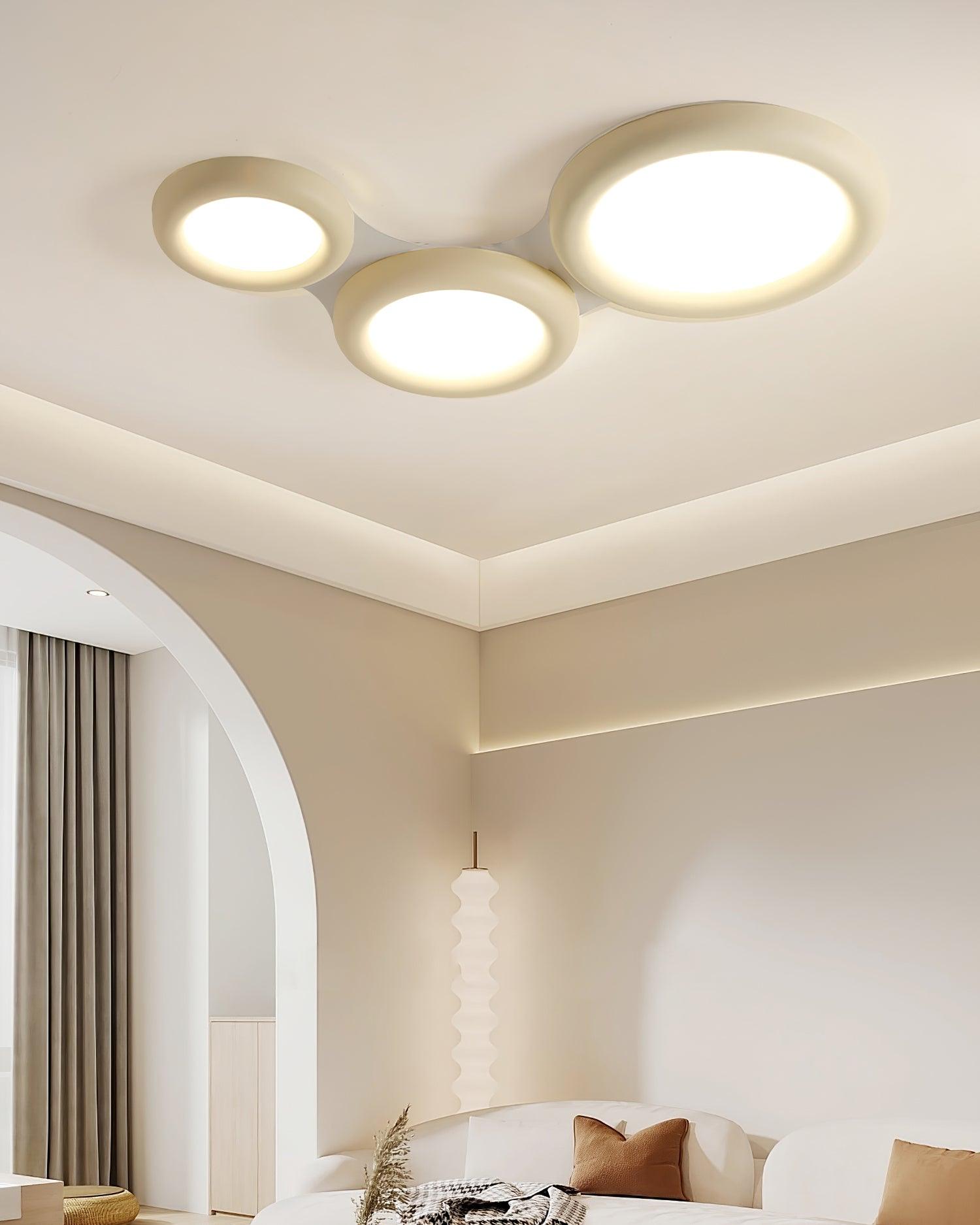Ceiling Light Beige Flush Mount with Acrylic Canopy Minimalist - Neutralighting