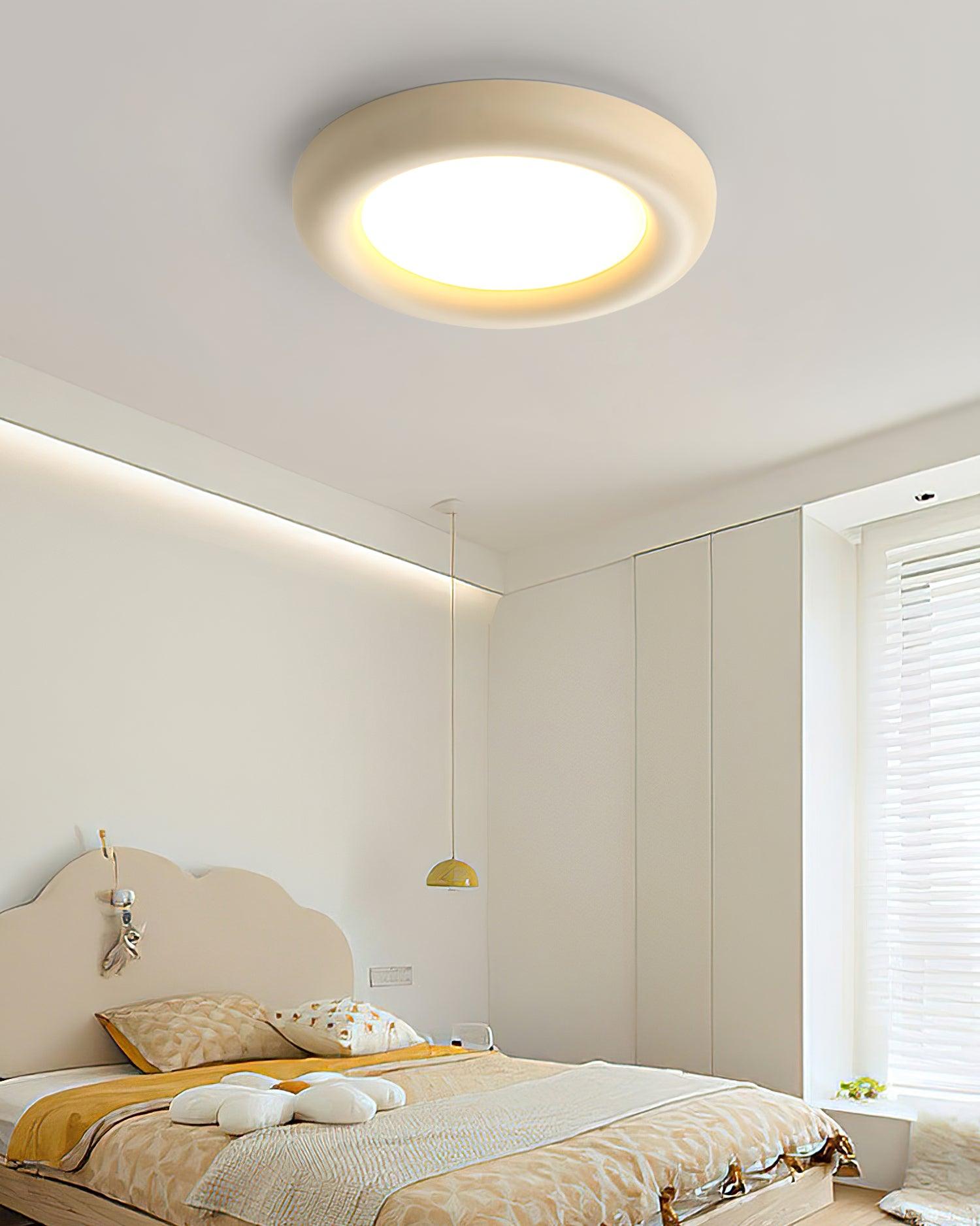 Ceiling Light Beige Flush Mount with Acrylic Canopy Minimalist - Neutralighting