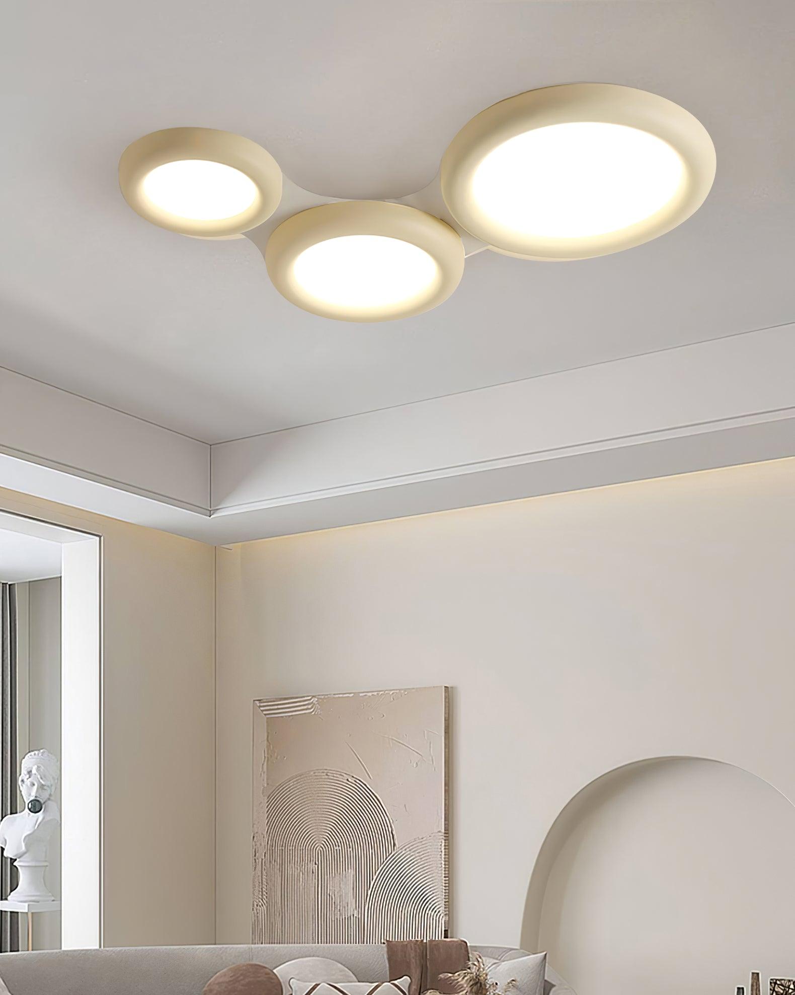 Ceiling Light Beige Flush Mount with Acrylic Canopy Minimalist - Neutralighting